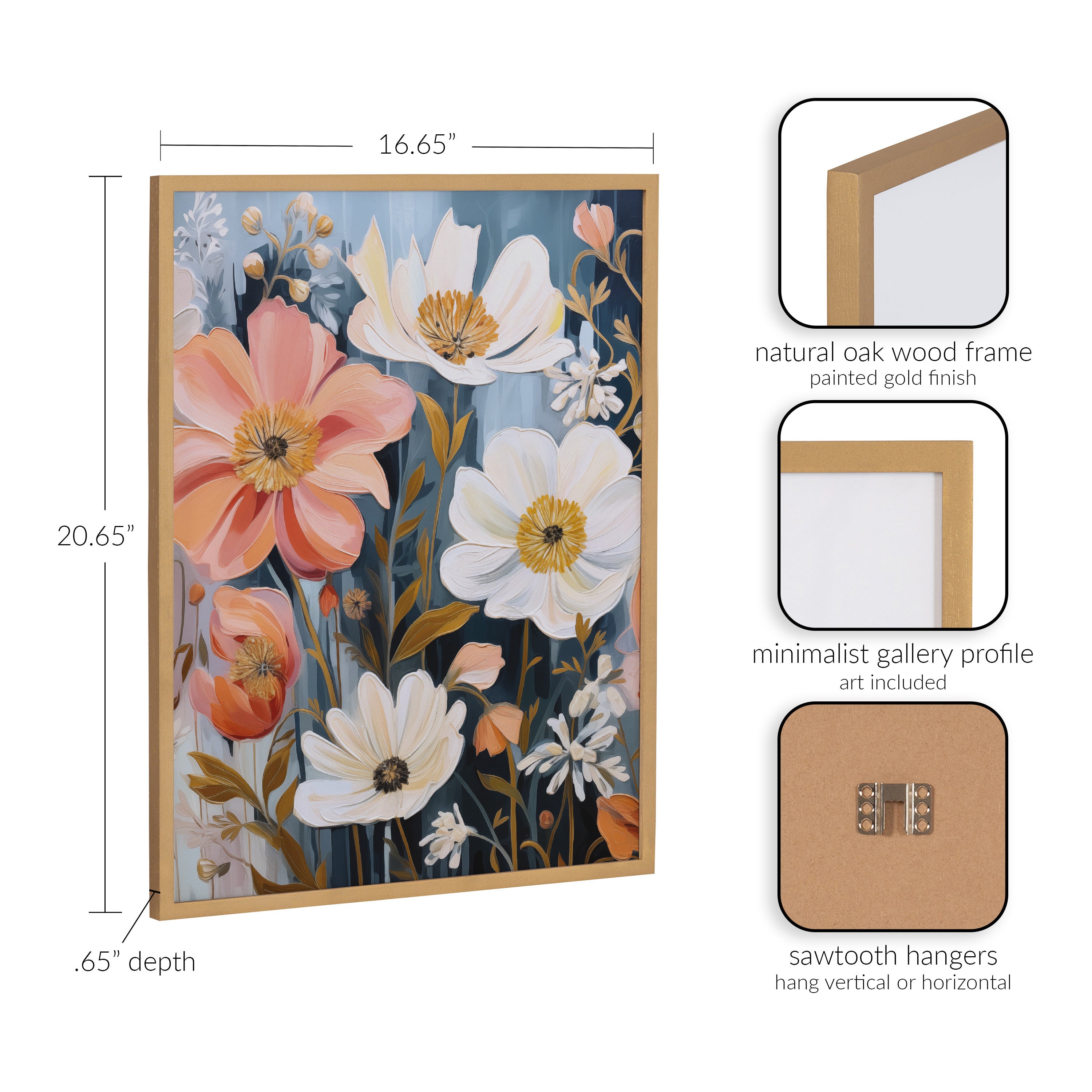 Gallery Boho Flowers in Muted Neutrals Print by The Creative Bunch Studio