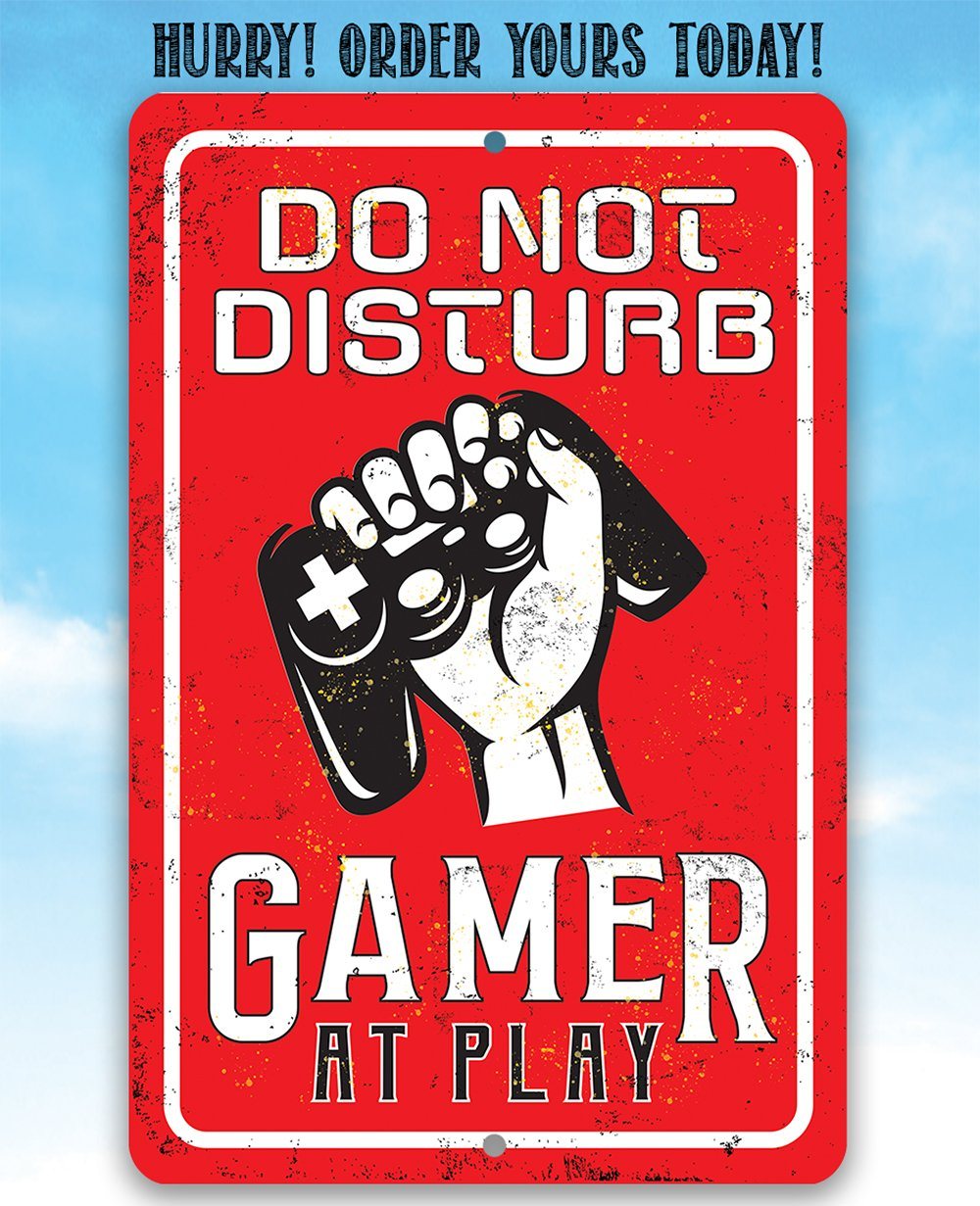 Danger Do Not Disturb Gamer- Metal Sign