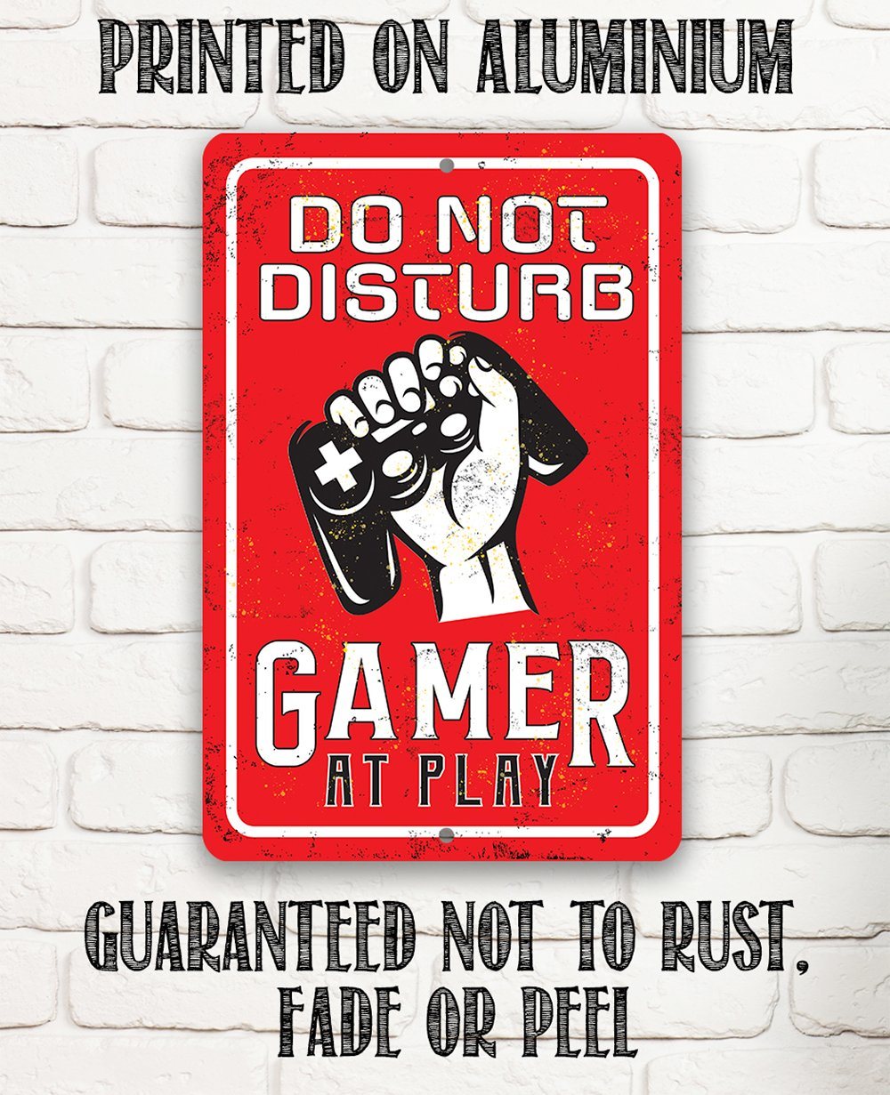 Danger Do Not Disturb Gamer- Metal Sign