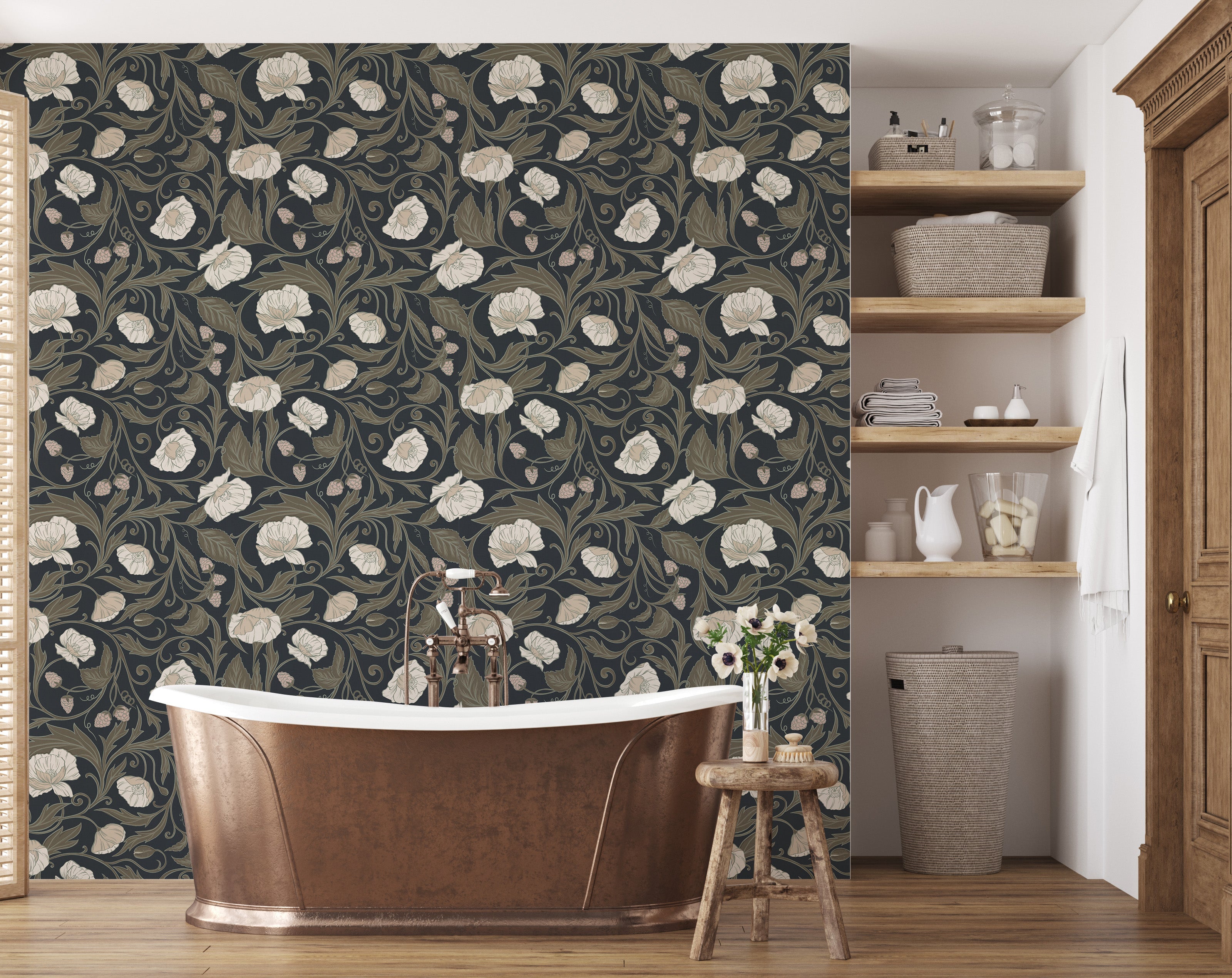 Sigrid Wallpaper by Wirihana Design