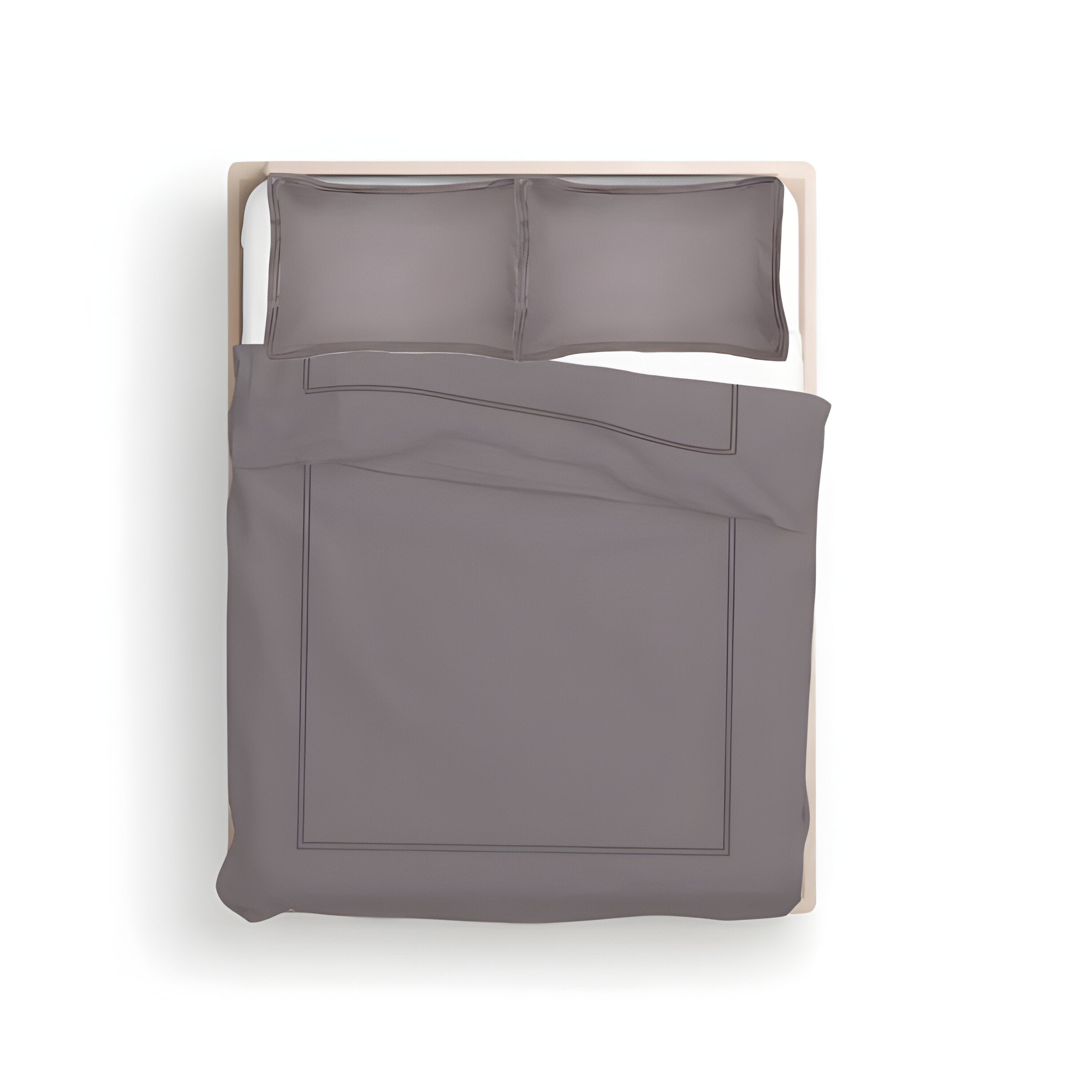 400TC Cotton Luxurious Double Embroidery Sateen Solid Duvet Cover Set