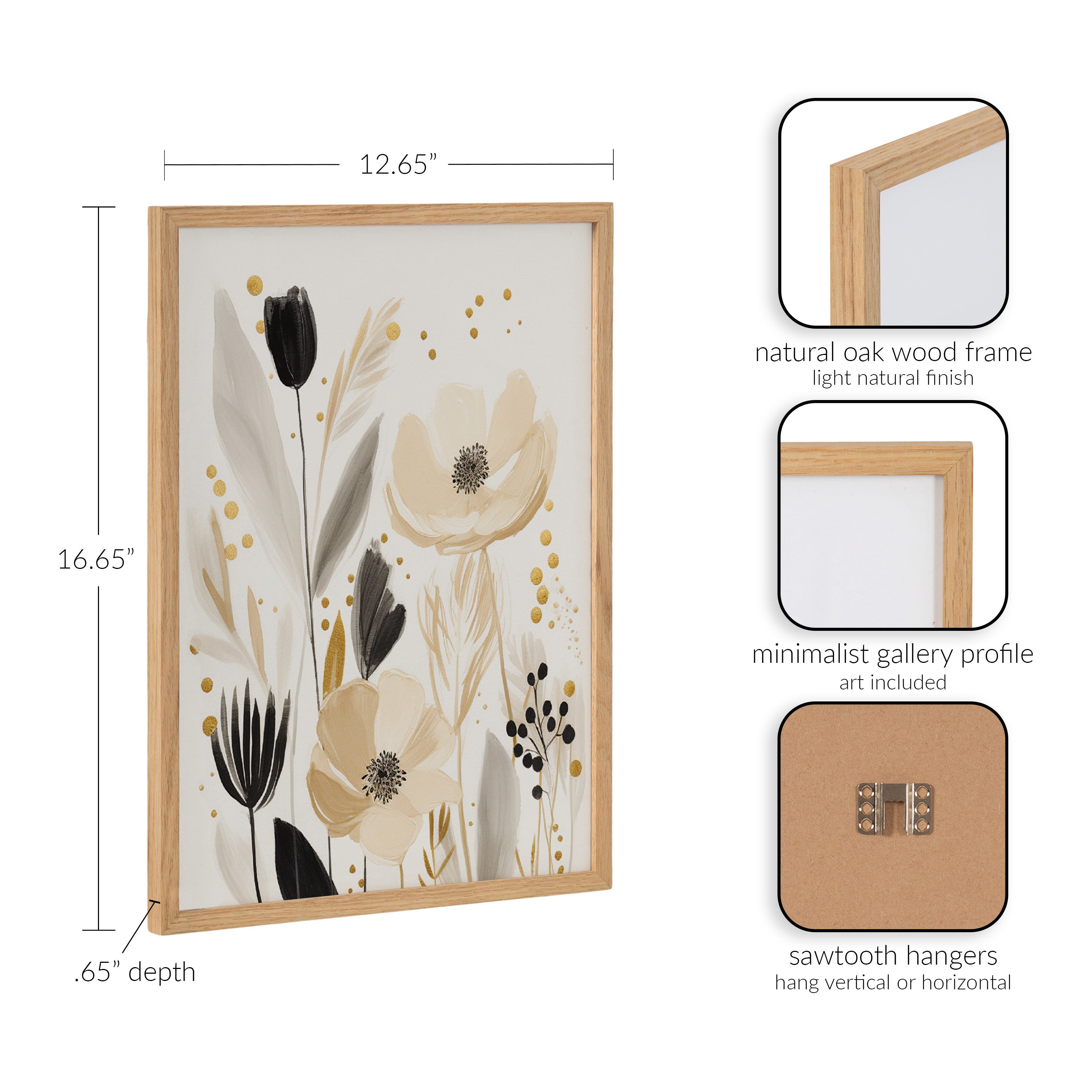 Gallery Modern Muted Cottage Floral Abstract Print by The Creative Bunch Studio