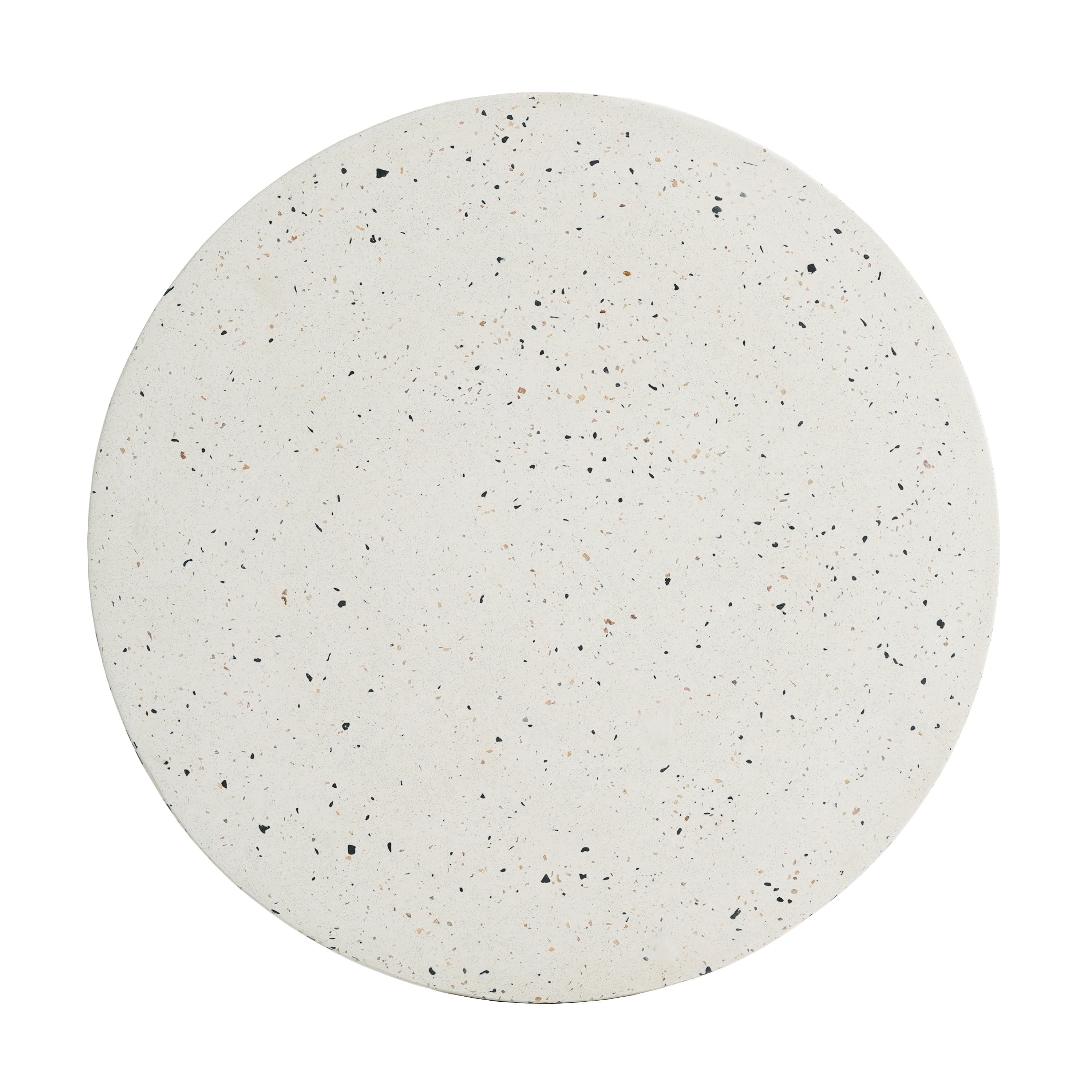 Outdoor 24" H MGO Terrazzo Side Table, White