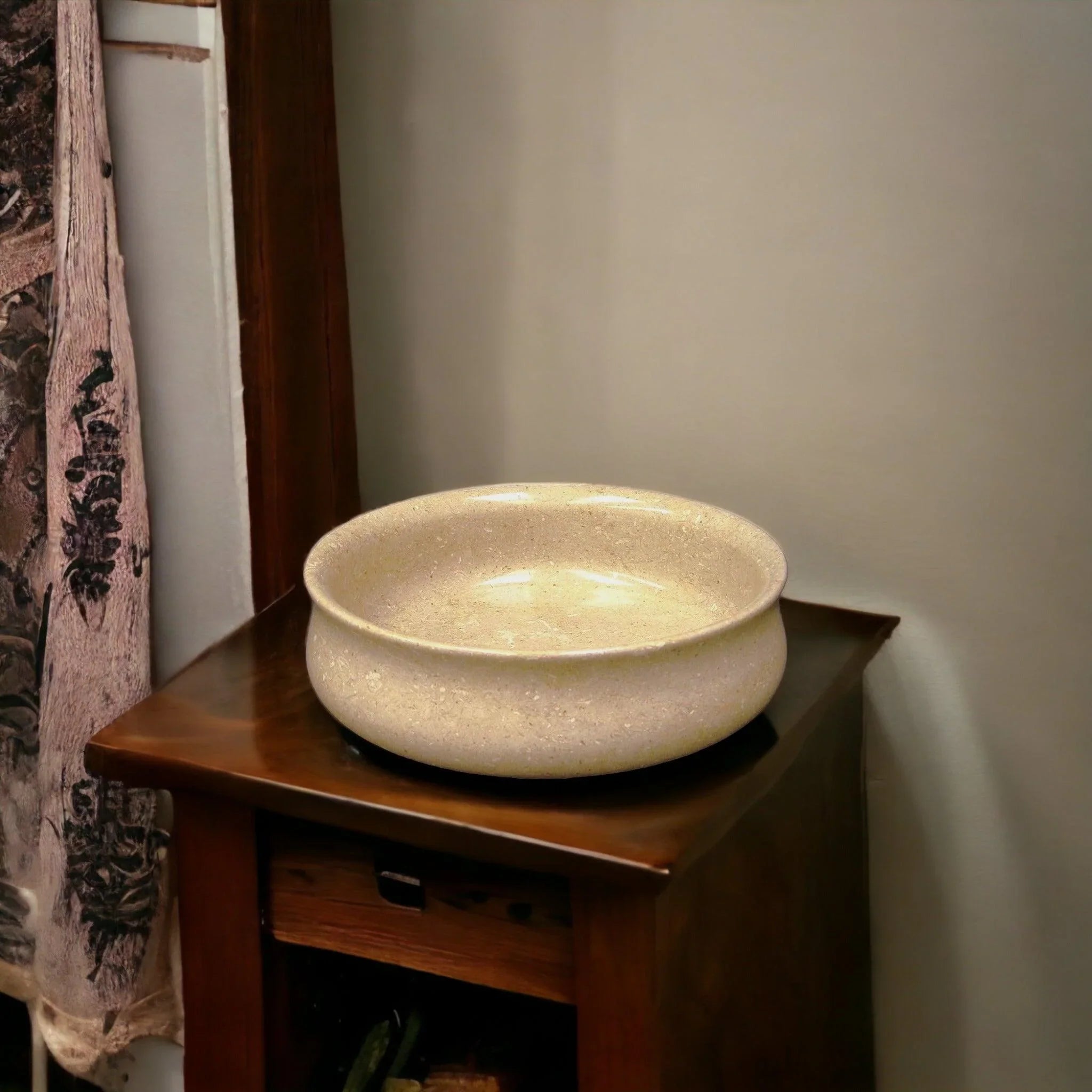 Decorative Bowl of Sahara Beige Marble
