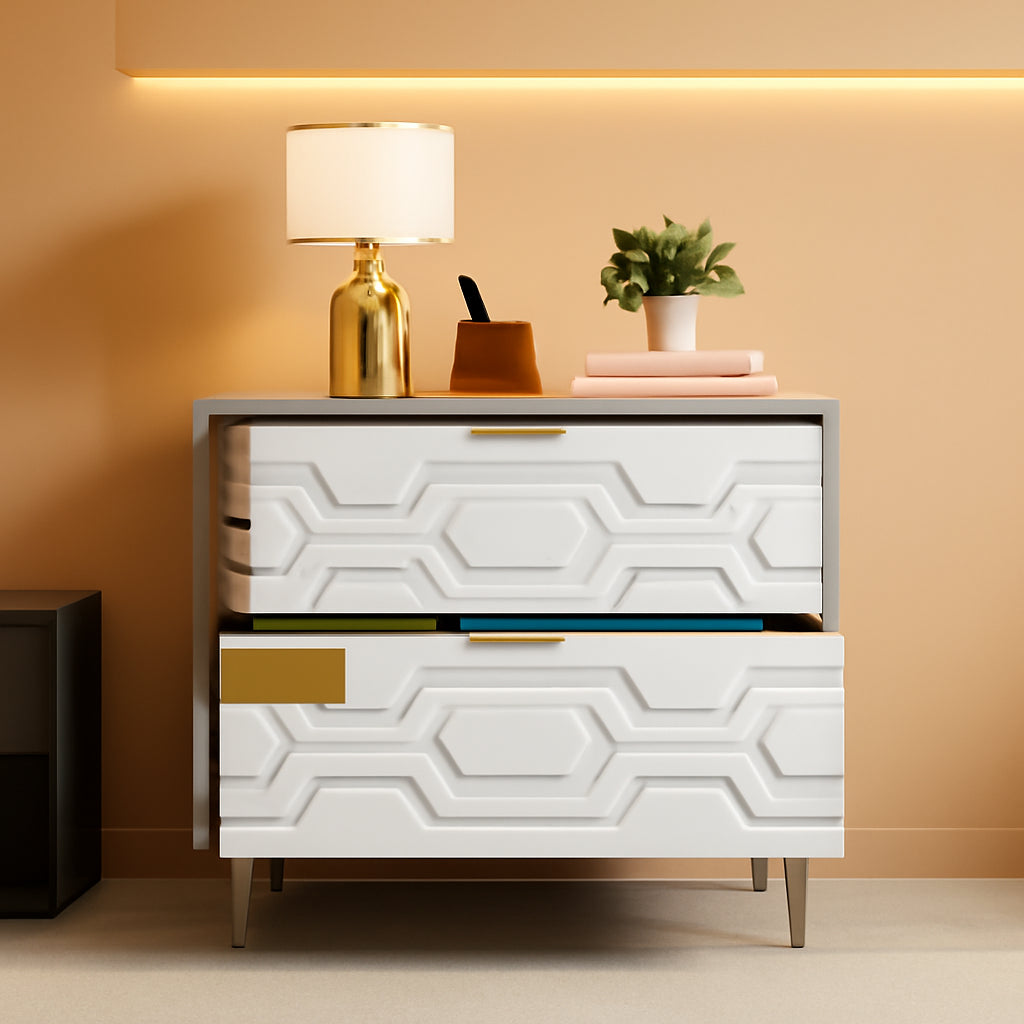 Two Drawer Lateral File Cabinet White And Gray For A4 Letter Legal Size Files Printer Stand