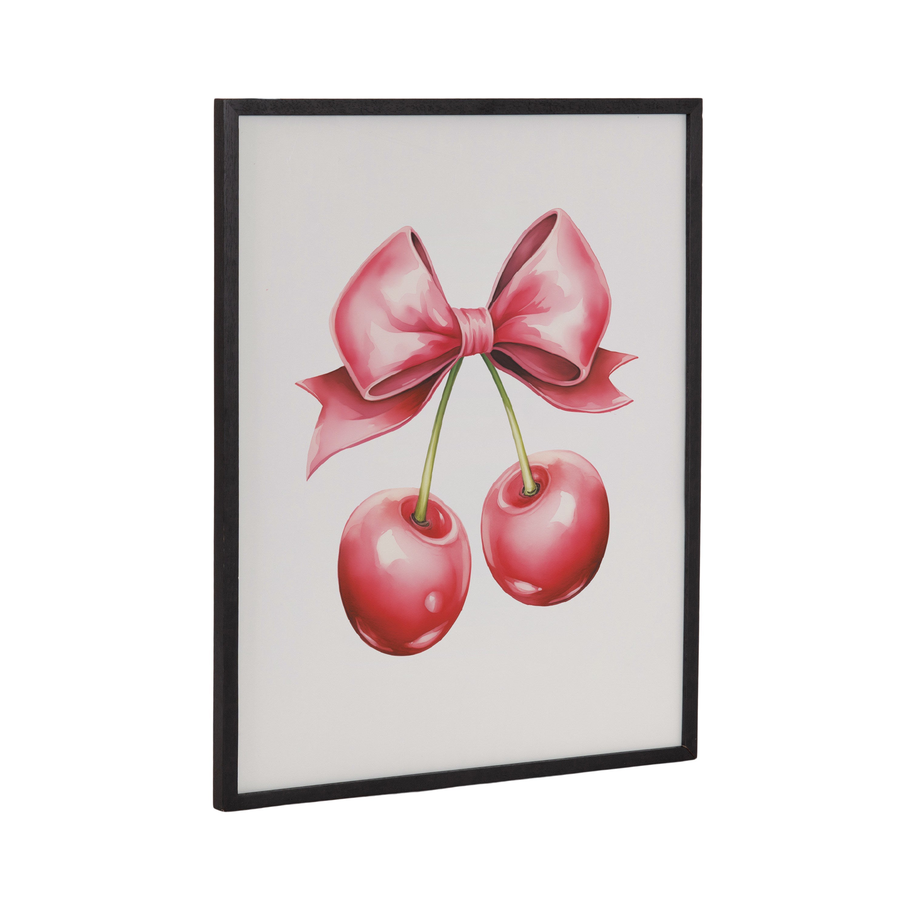 Gallery Coquette Preppy Retro Girly Red Pink Bow Cherries Print by The Creative Bunch Studio