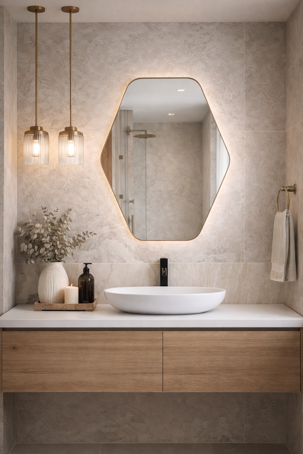 Efes Irregular Asymmetrical Wall Mirror