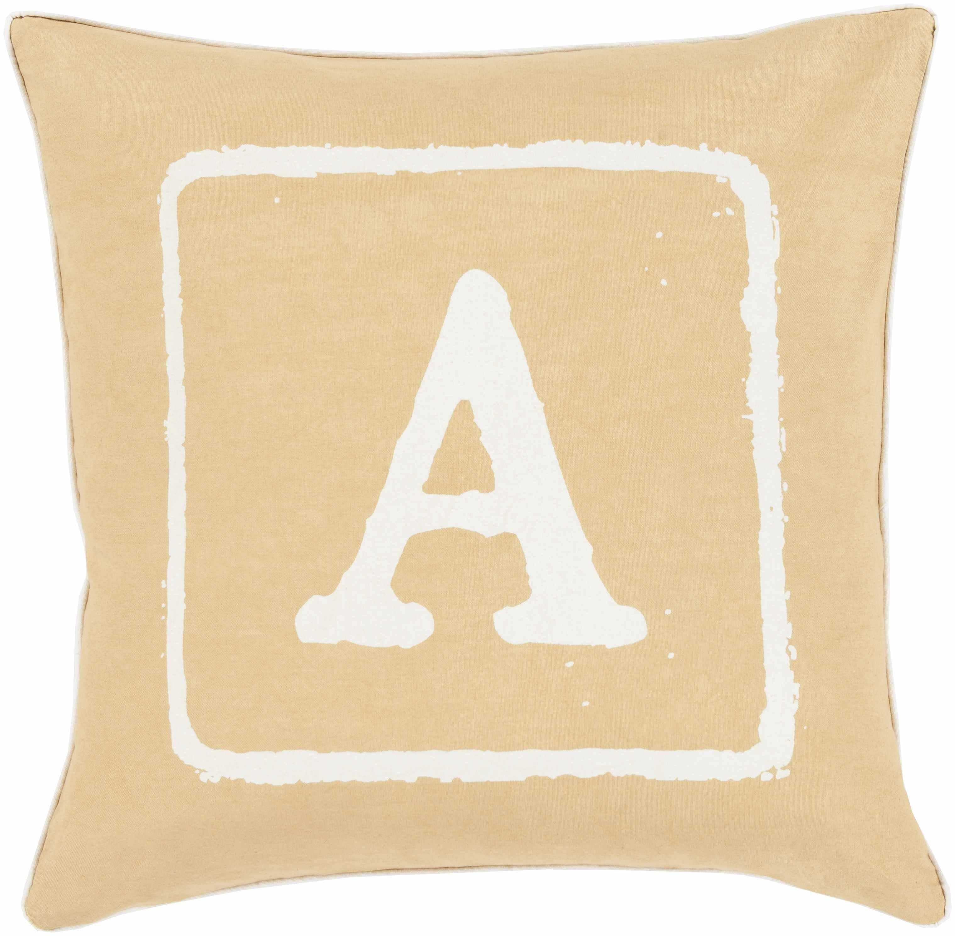 Dianella Letter A Square Throw Pillow - Clearance - PRHOMZ