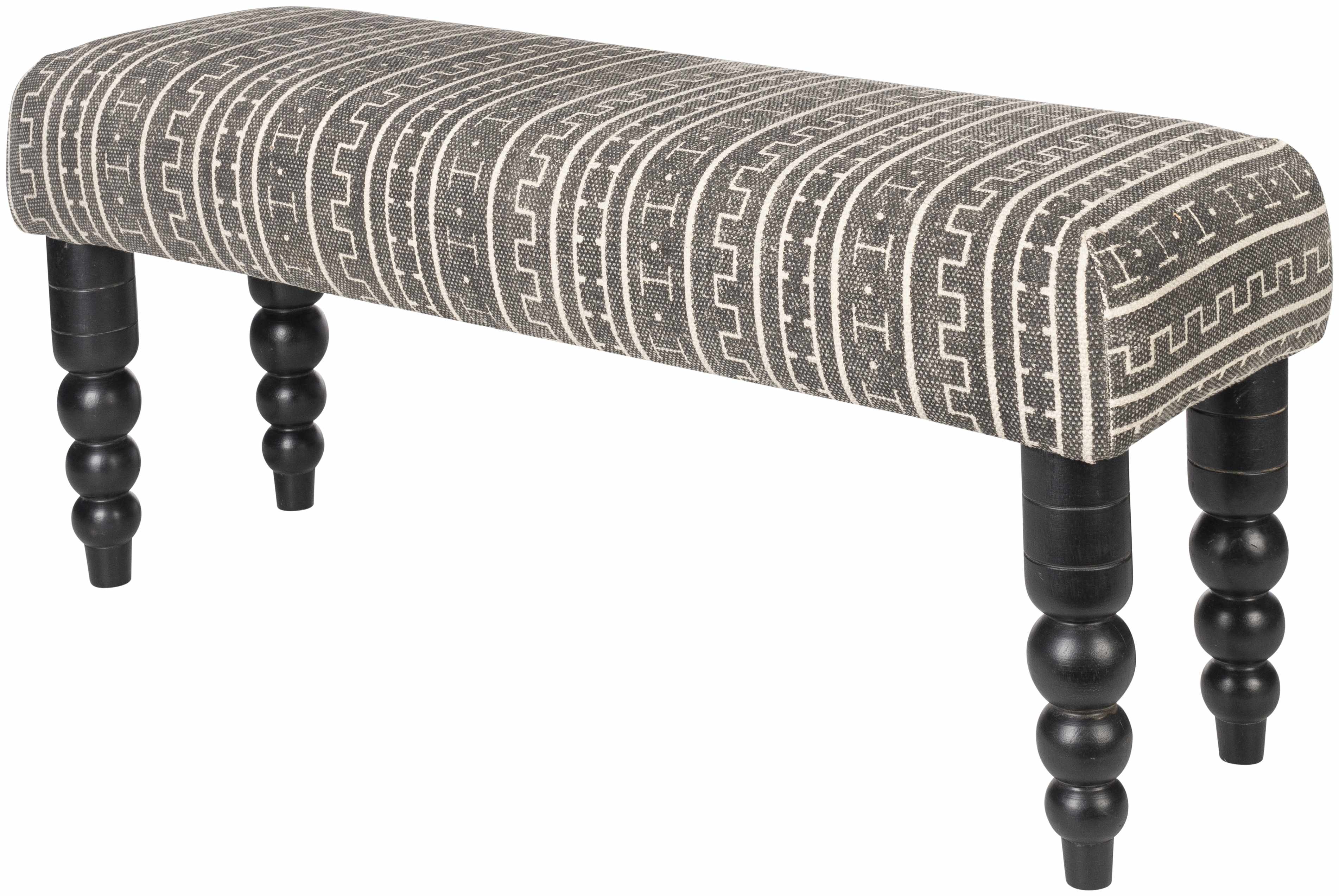Toshkivka Black and White Patterned Bench-0