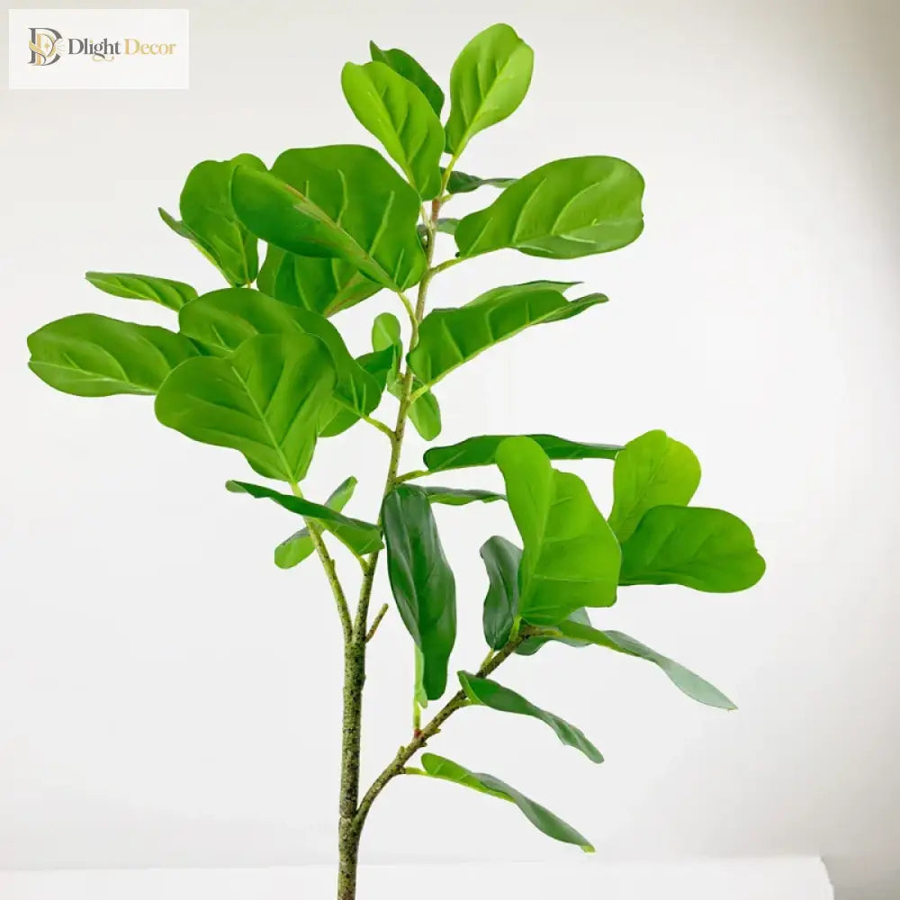 Dlight Decor 122cm Large Ficus Tree Branch with Tropical Rubber Leaves