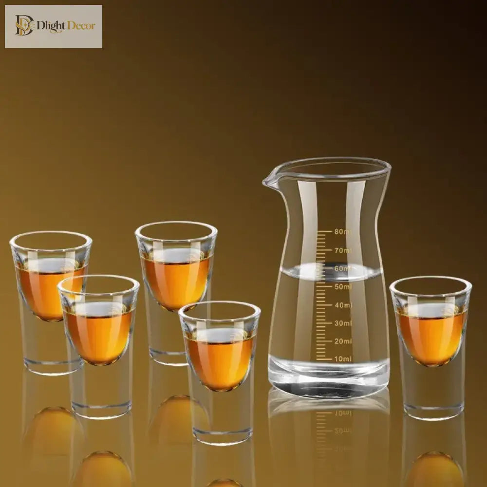 Dlight Decor 15ml Thick-Bottom Shot Glass – Single Baijiu & Spirits Cup