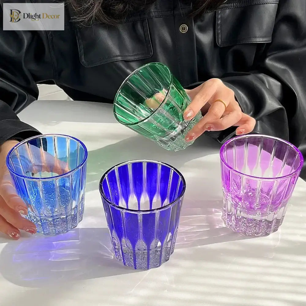 Dlight Decor 200ml Star Diamond Cut Crystal Whisky Glass