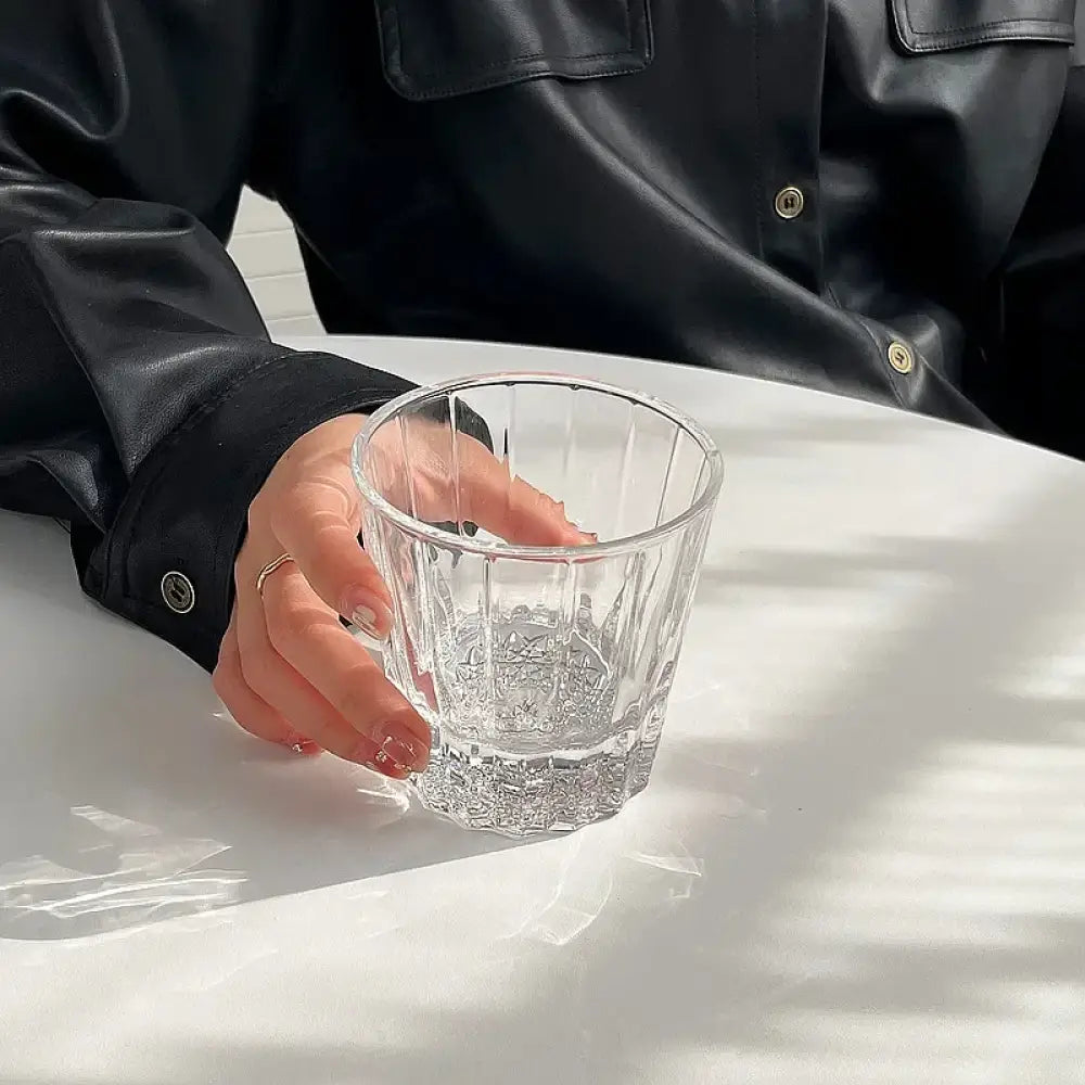 Dlight Decor 200ml Star Diamond Cut Crystal Whisky Glass