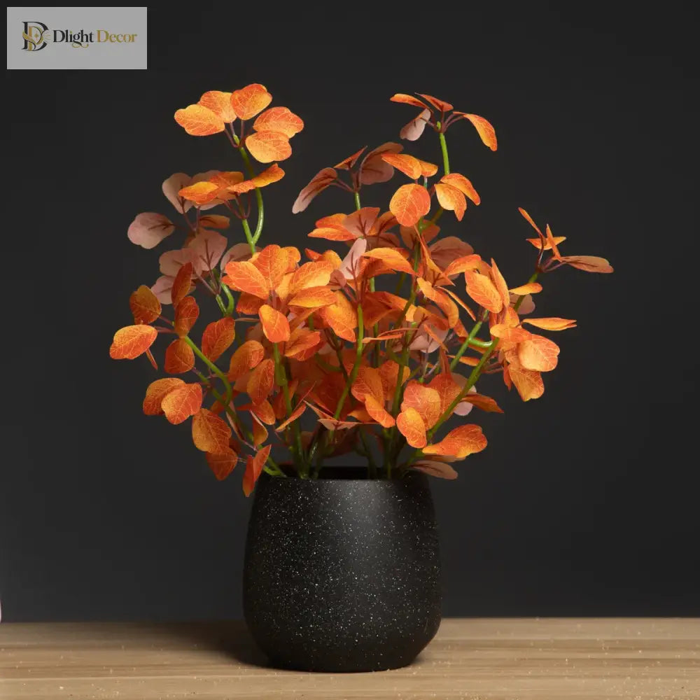 Dlight Decor 33cm Four Leaf Clover Plant with Bell Tree Leaves for Home and Party Decor