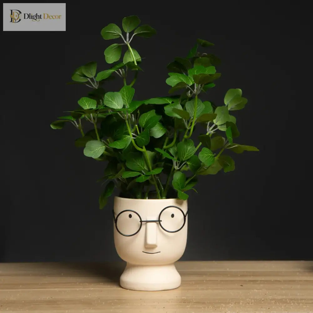Dlight Decor 33cm Four Leaf Clover Plant with Bell Tree Leaves for Home and Party Decor