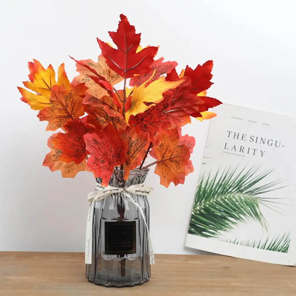 Dlight Decor 39cm Maple Leaf Branch for Autumn and Halloween Decor