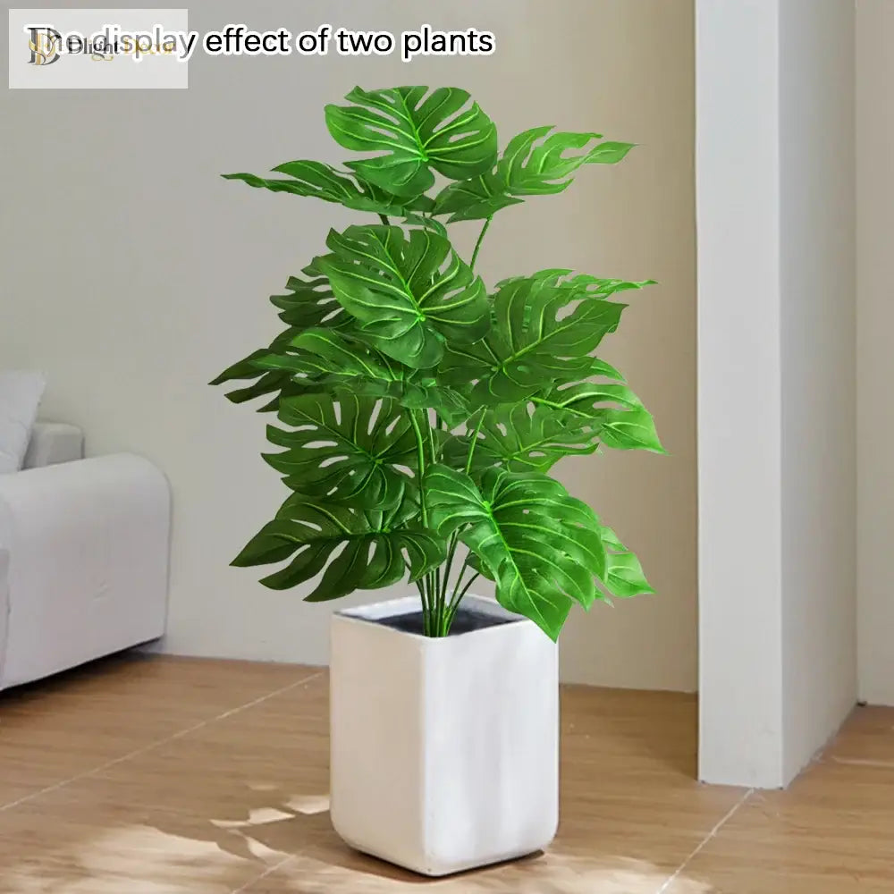 Dlight Decor 53cm Monstera Palm Plant with Turtle Leaves for Home and Party Decor