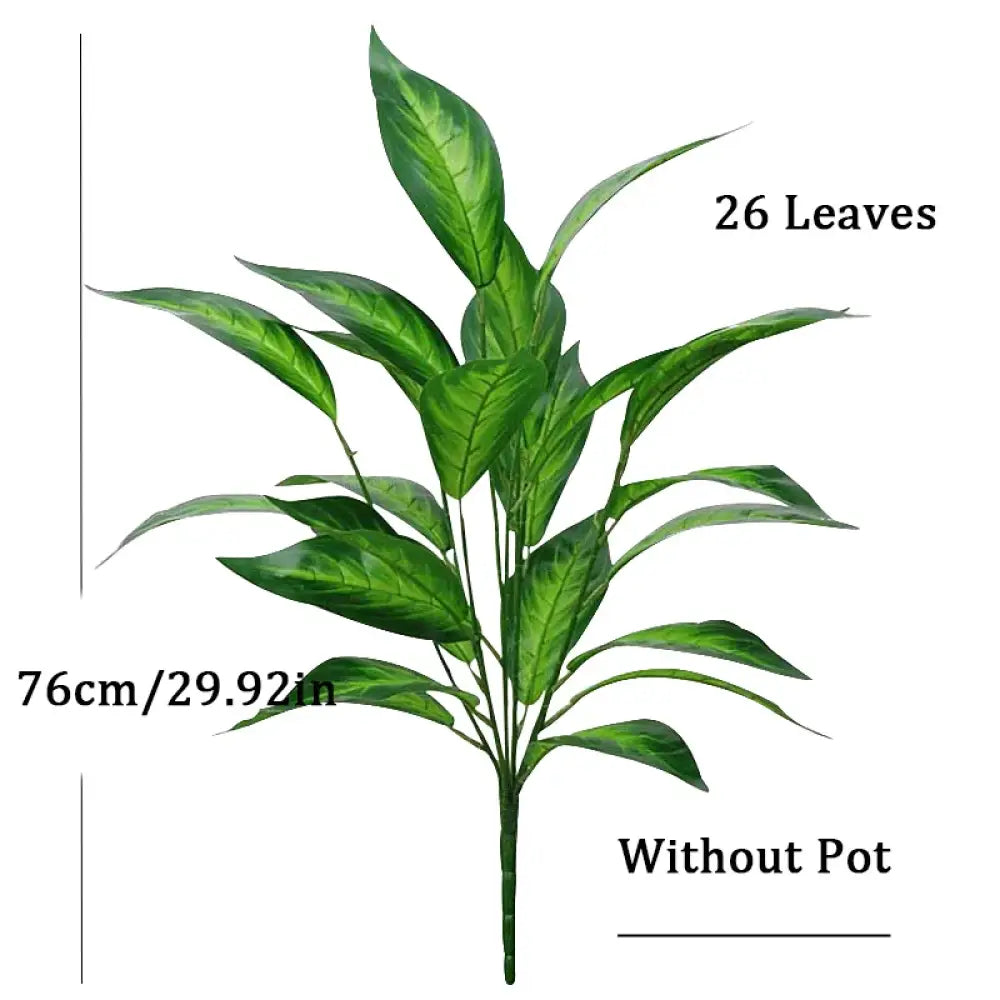 Dlight Decor 76cm Tropical Magnolia Palm Branch with 26 Leaves