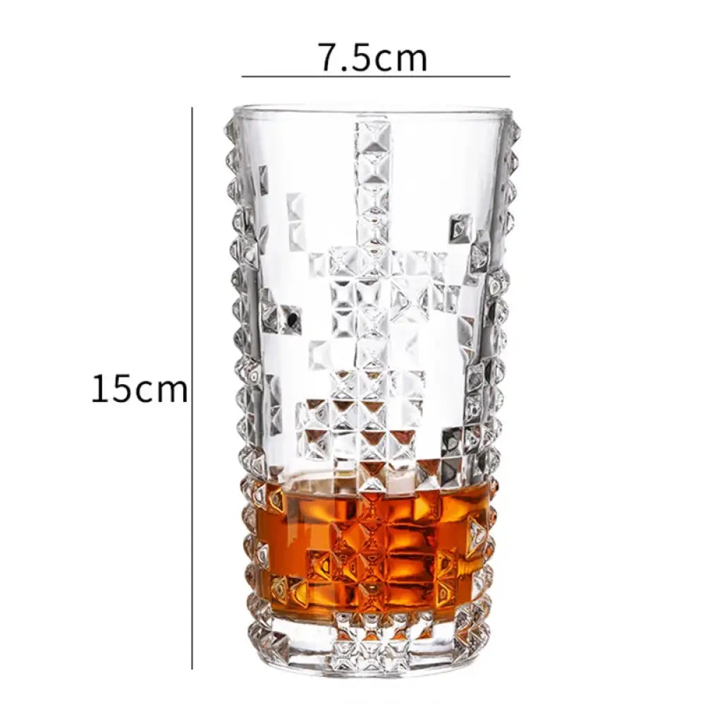 Dlight Decor Diamond Relief Glass Cup 315ml / 350ml