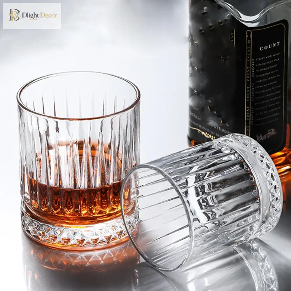 Dlight Decor Diamond Stripe Glass Coffee Cups (100–450ml)