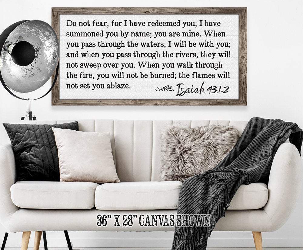 Do Not Fear Isaiah 43 - Canvas