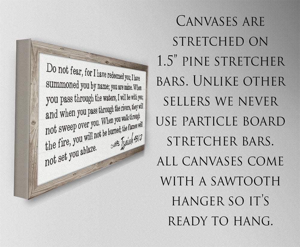 Do Not Fear Isaiah 43 - Canvas