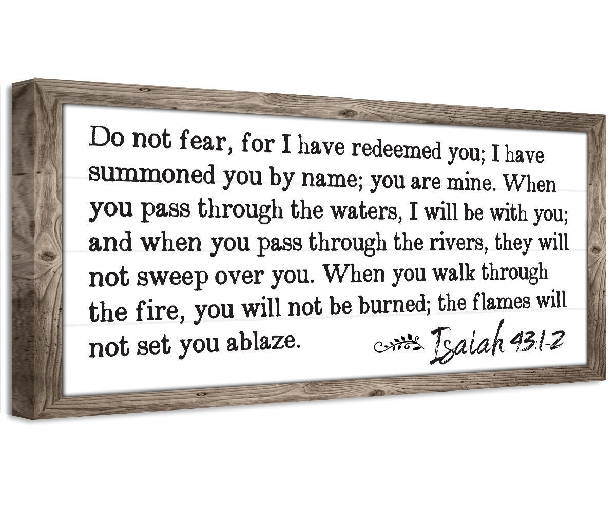 Do Not Fear Isaiah 43 - Canvas