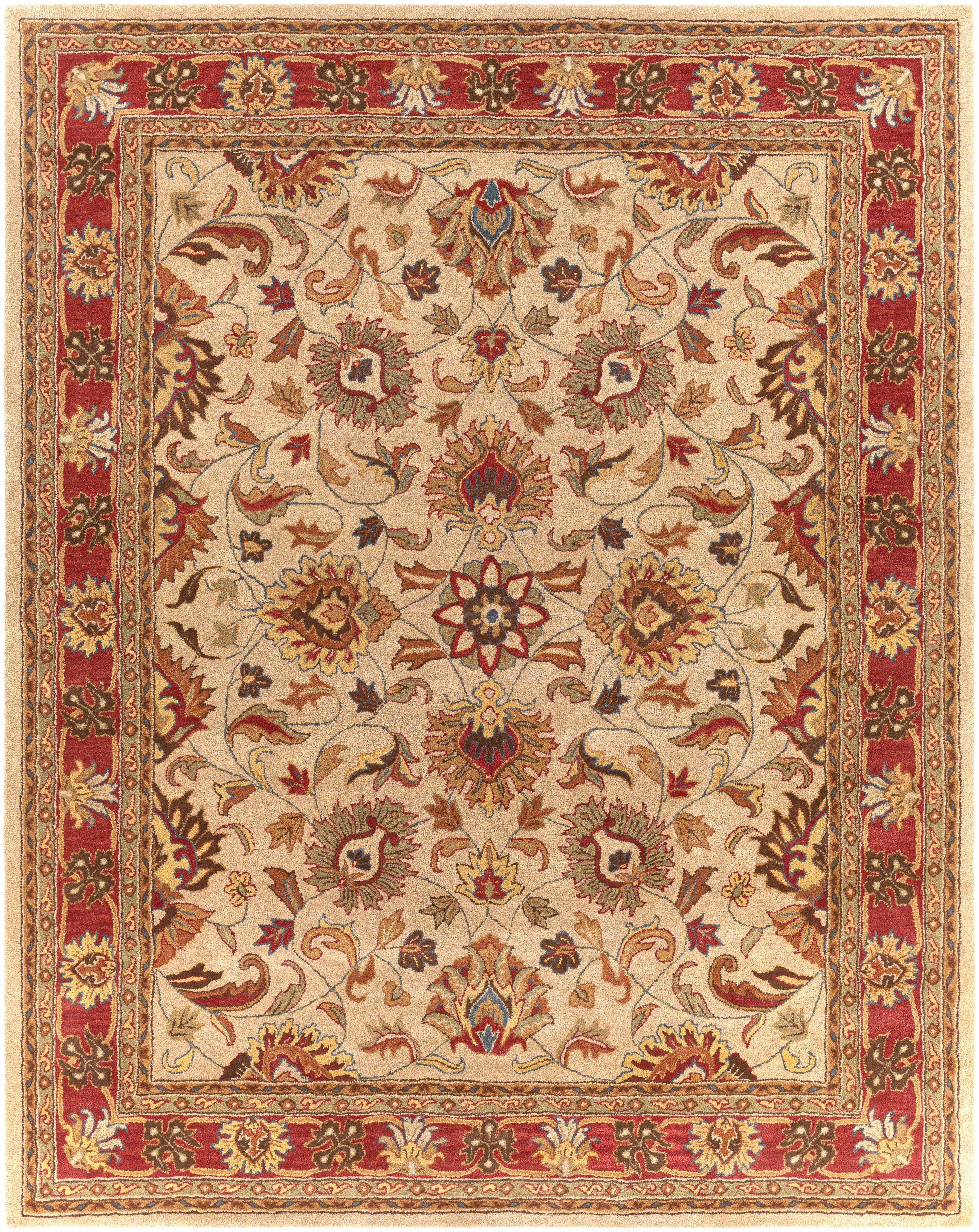 Cherryfield Hand Tufted Brown & Rust 1001 Wool Rug