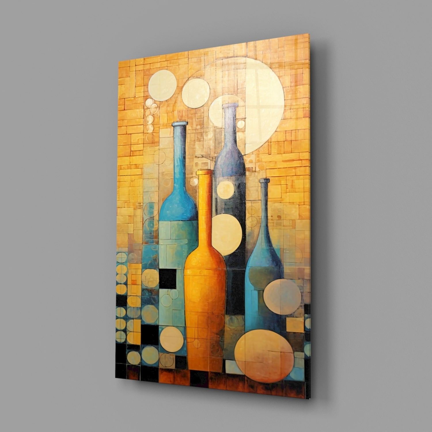 Bottles Glass Wall Art || Designer Collection
