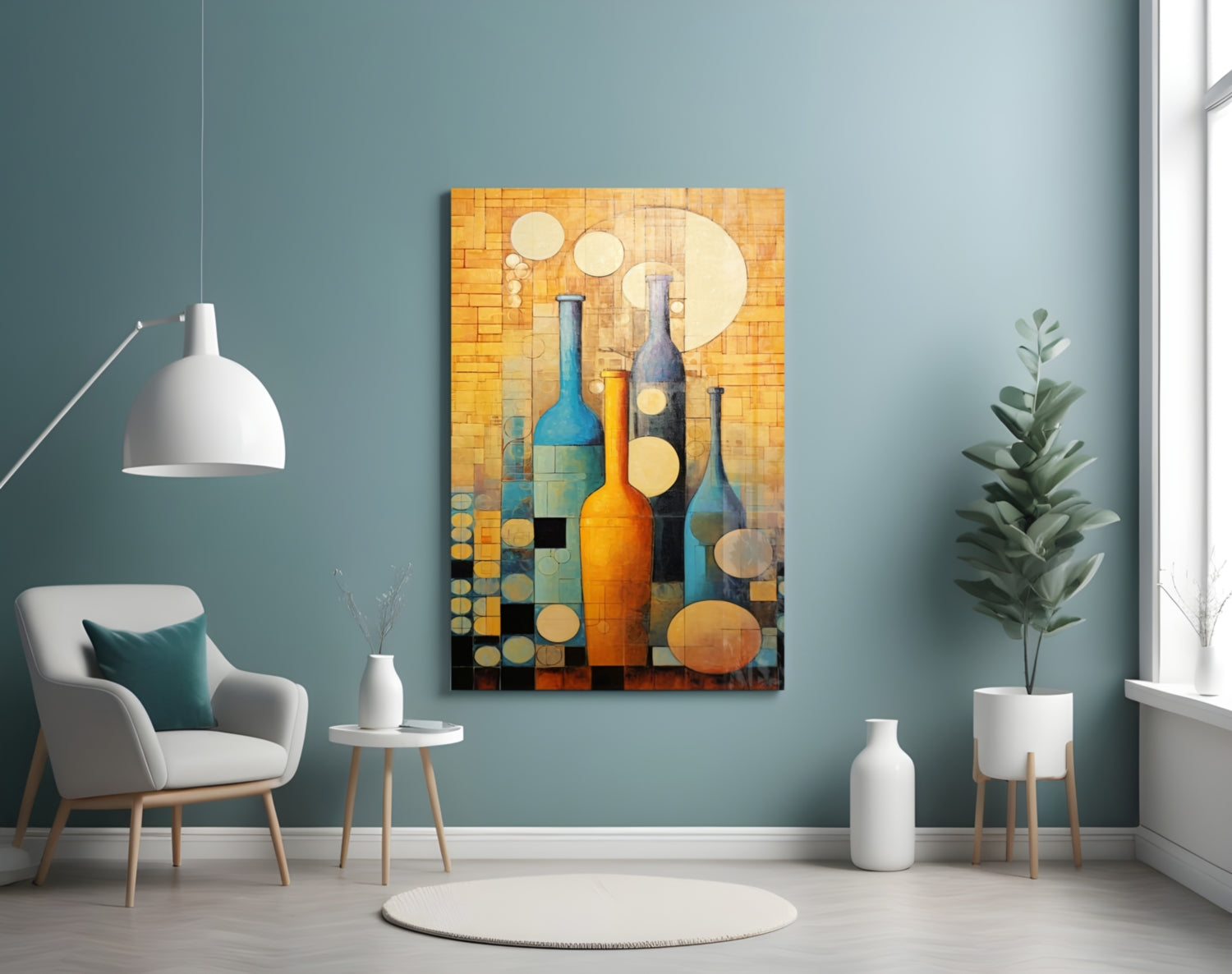 Bottles Glass Wall Art || Designer Collection