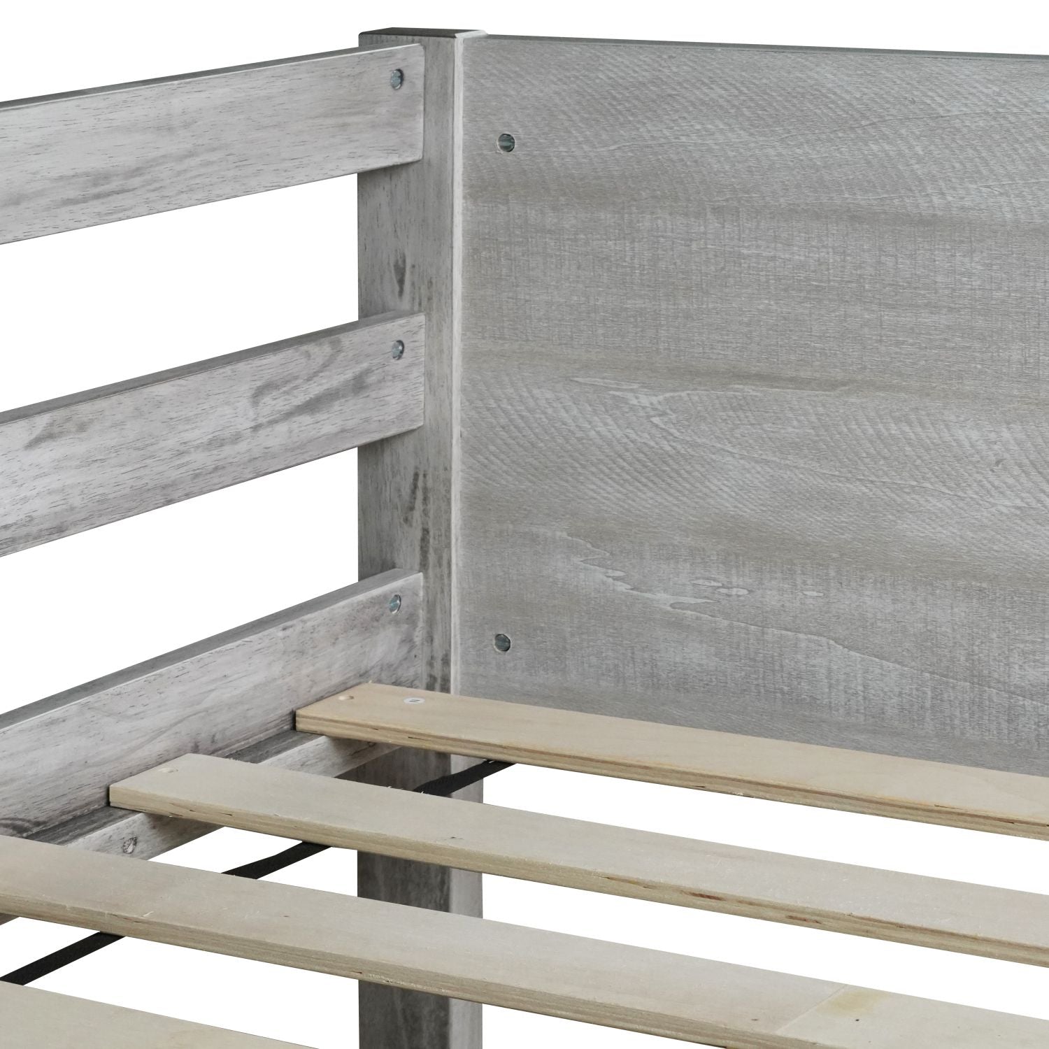 Twin Wood Bunk Bed - White - Just Better Bunk Beds