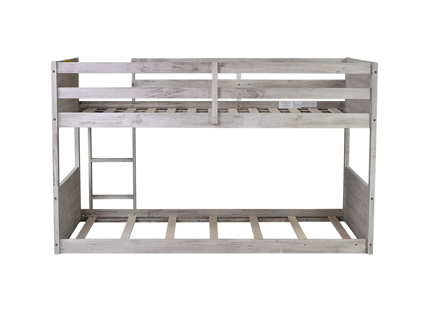 Twin Wood Bunk Bed - White - Just Better Bunk Beds