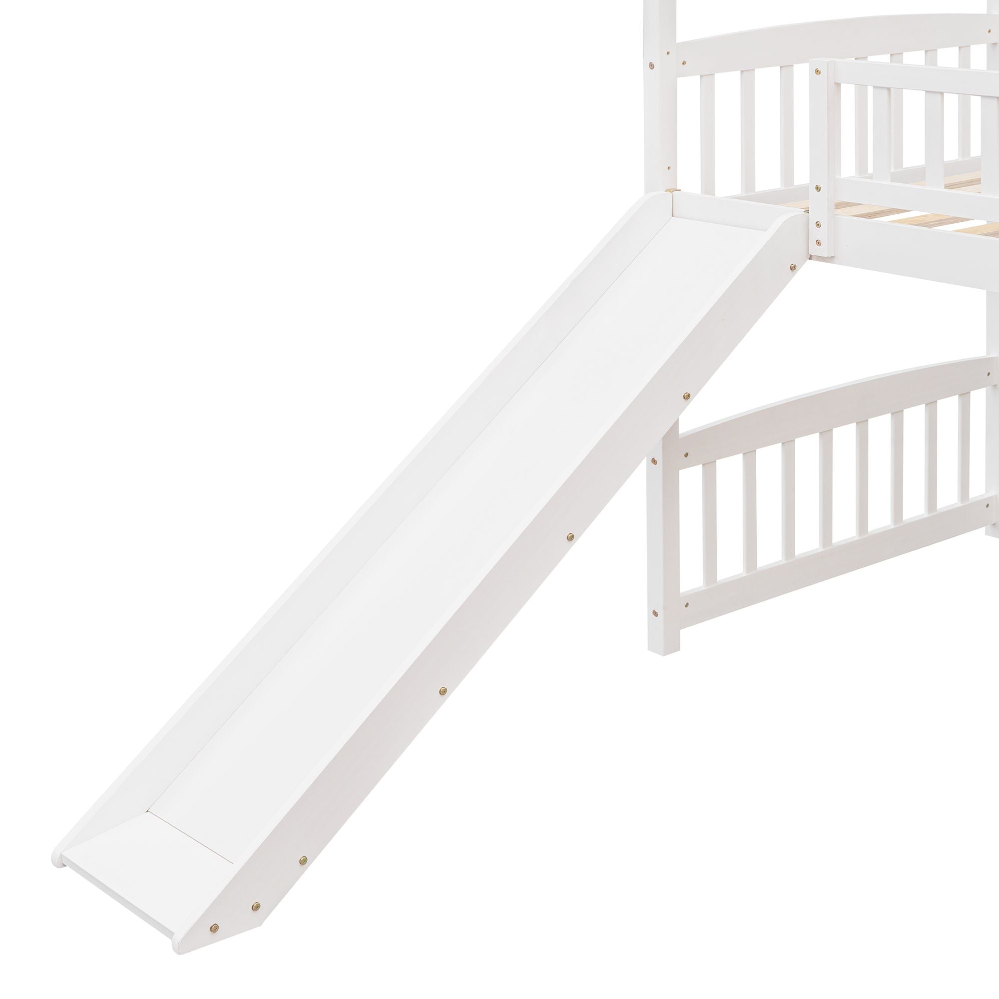Twin Loft Bed with Slide & Ladder - Just Better Bunk Beds