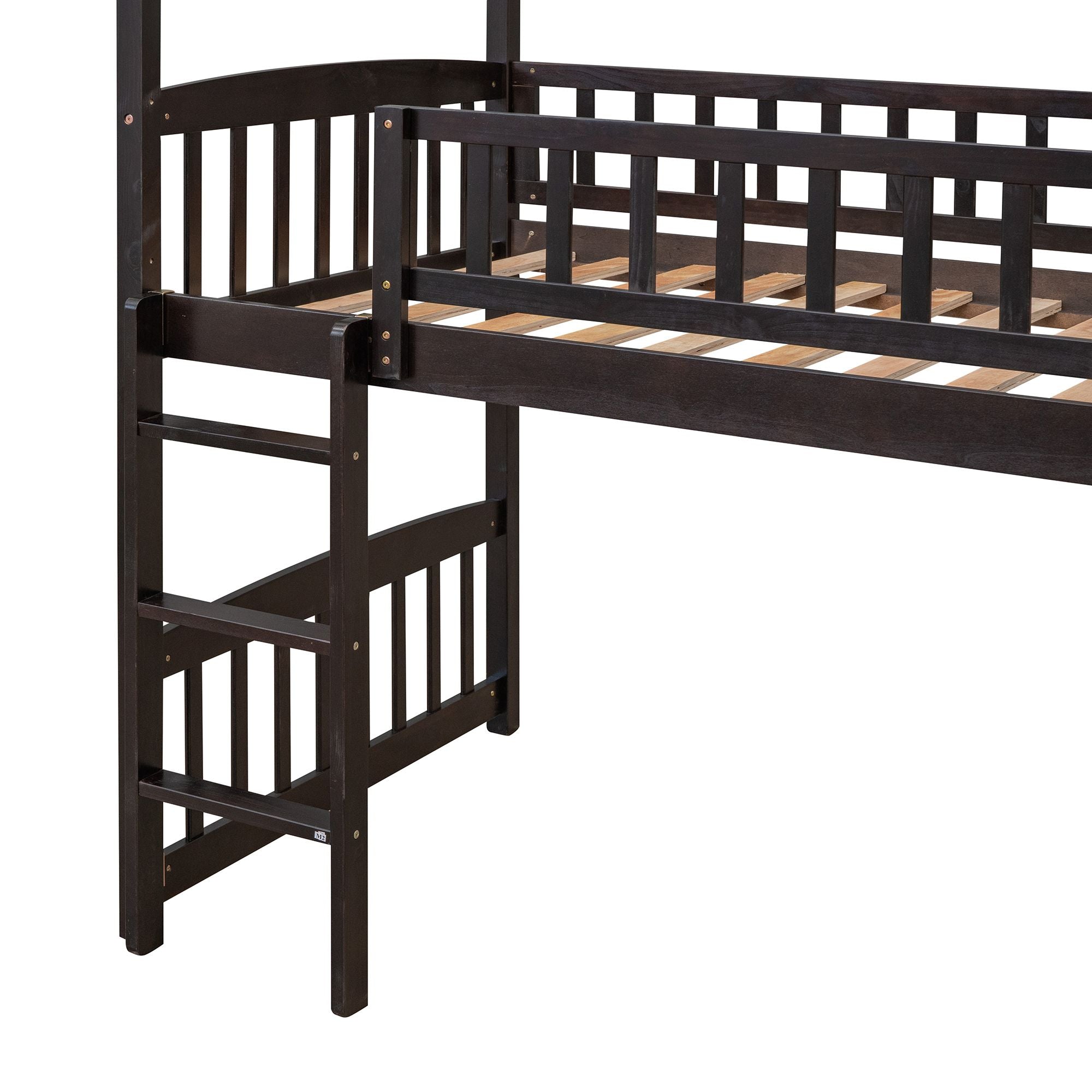 Twin Loft Bed with Slide & Ladder - Just Better Bunk Beds