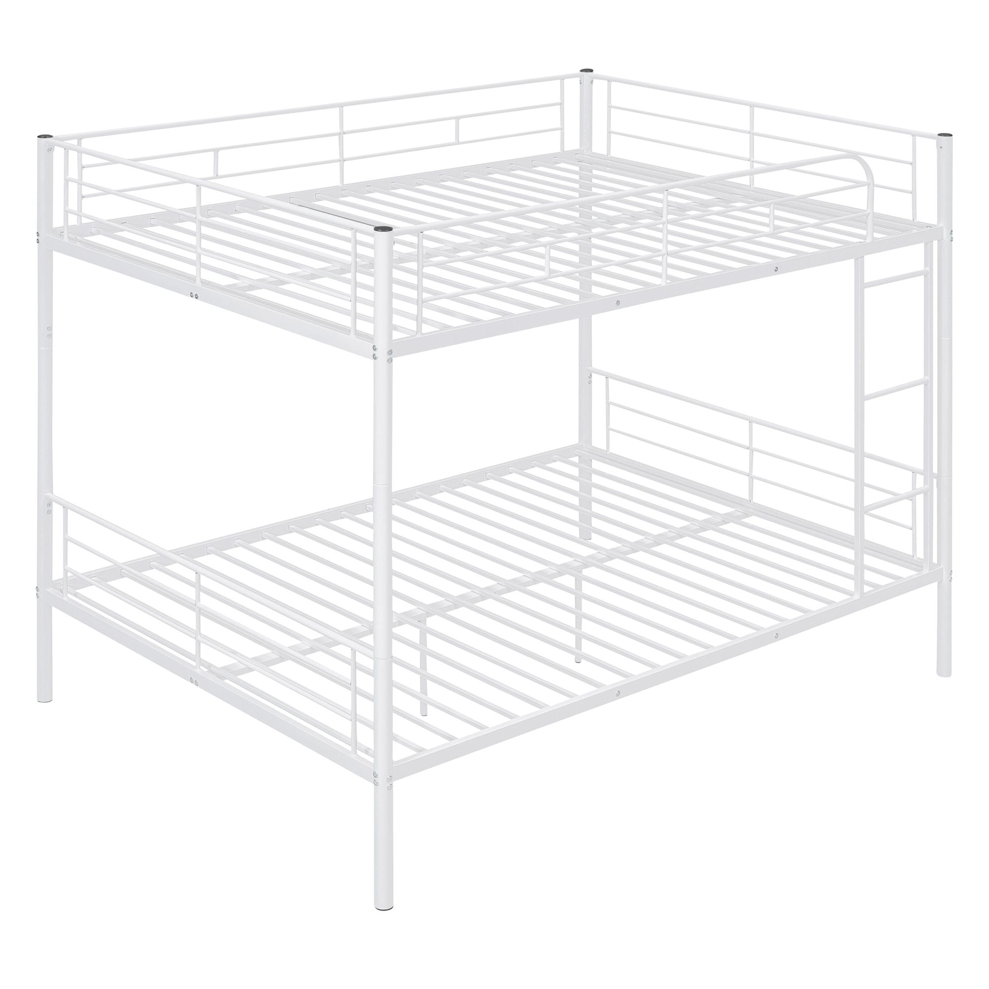 Full Over Full Metal Bunk Bed - White - Just Better Bunk Beds