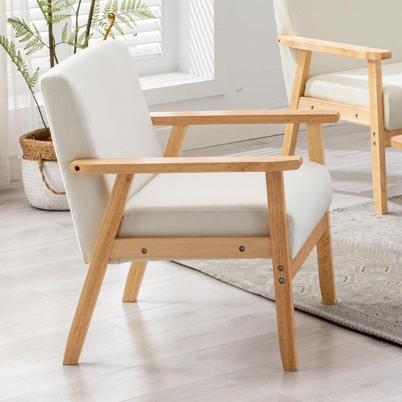 Bahamas Beige Linen Fabric Chair - PRHOMZ