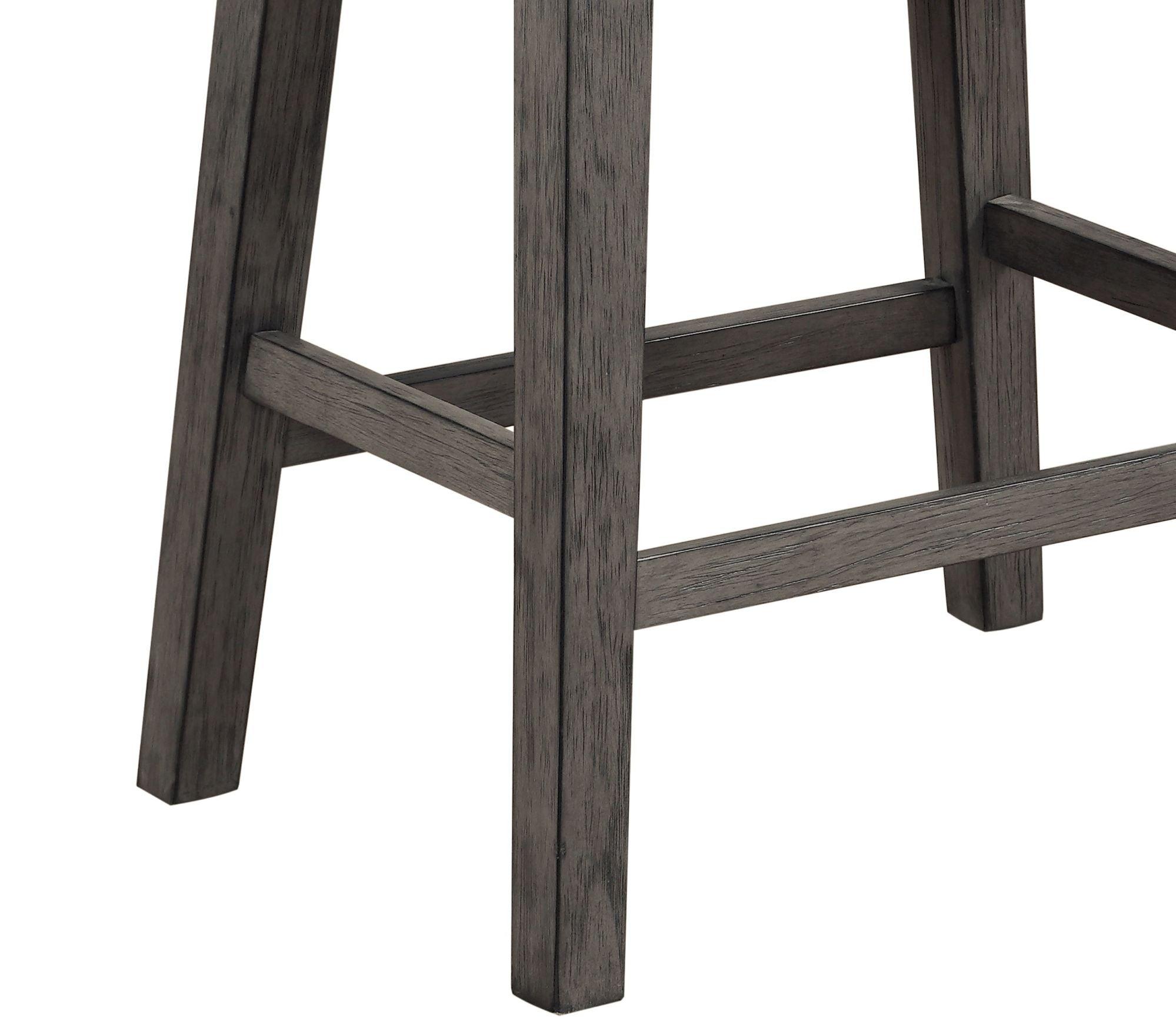 Set of 2 Faux Leather Counter Height Barstool - PRHOMZ