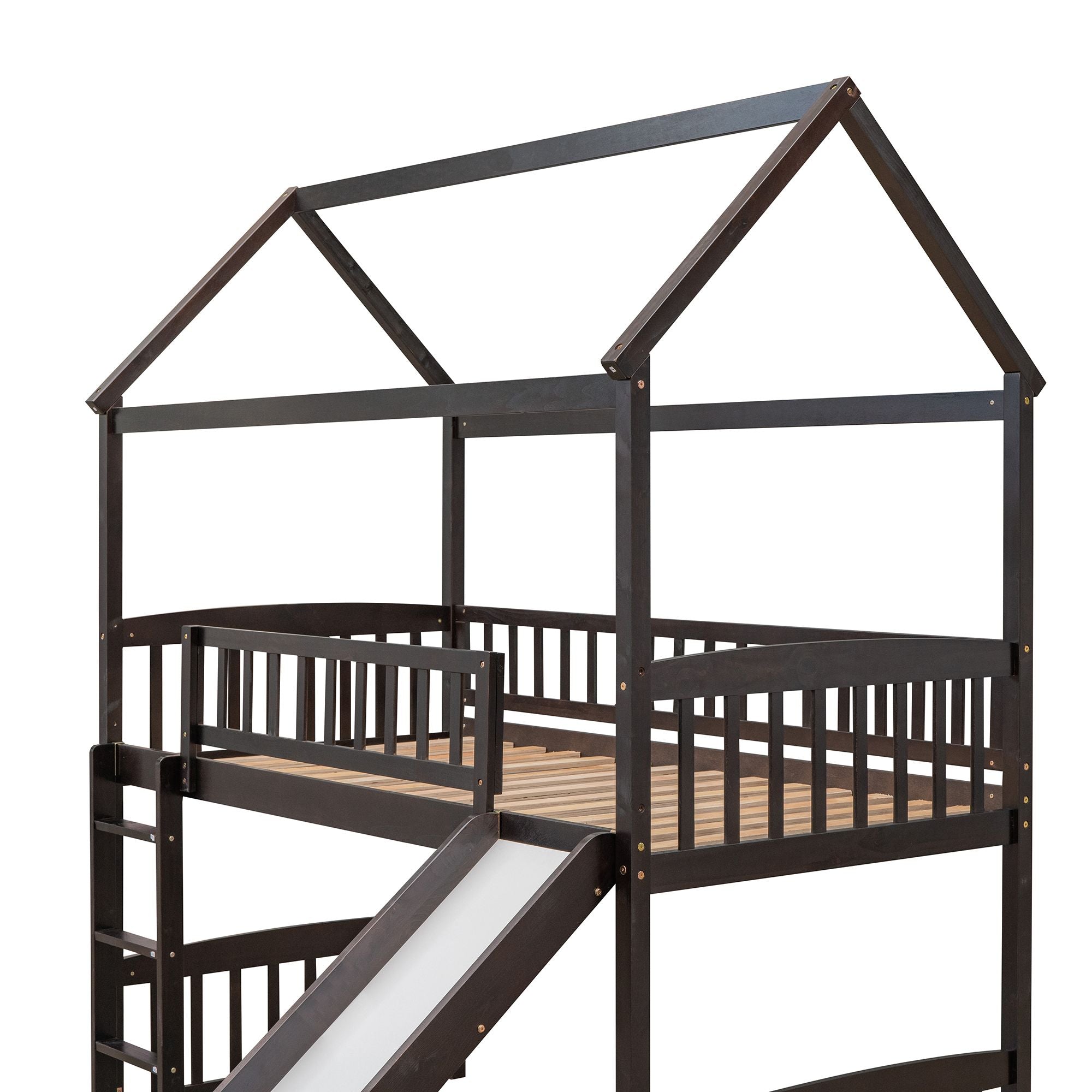 Twin Loft Bed with Slide & Ladder - Just Better Bunk Beds