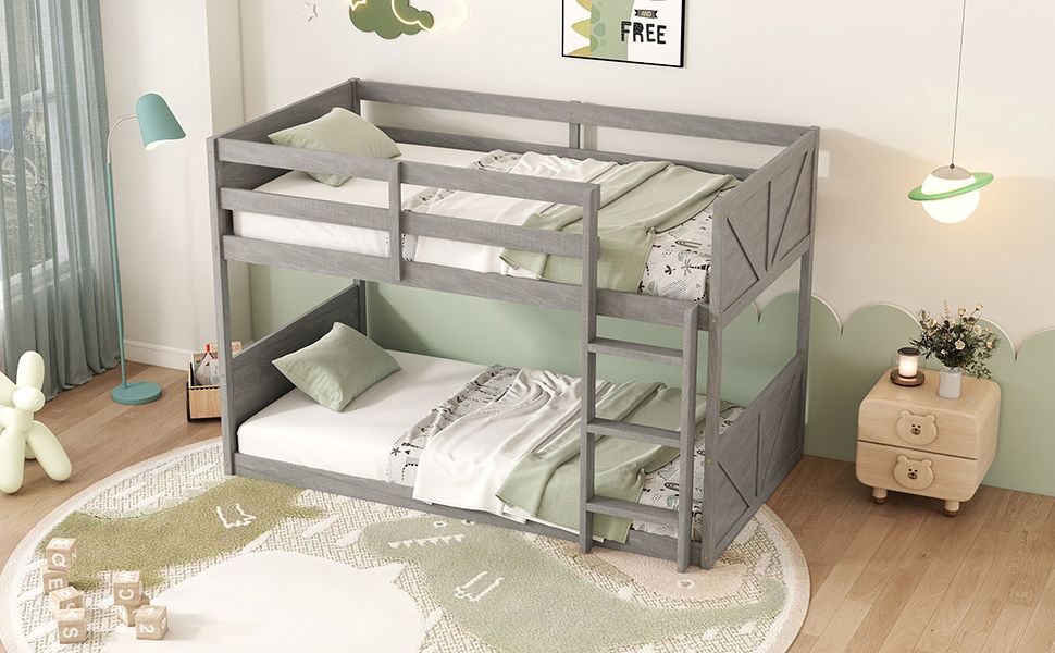 Twin Wood Bunk Bed - White - Just Better Bunk Beds