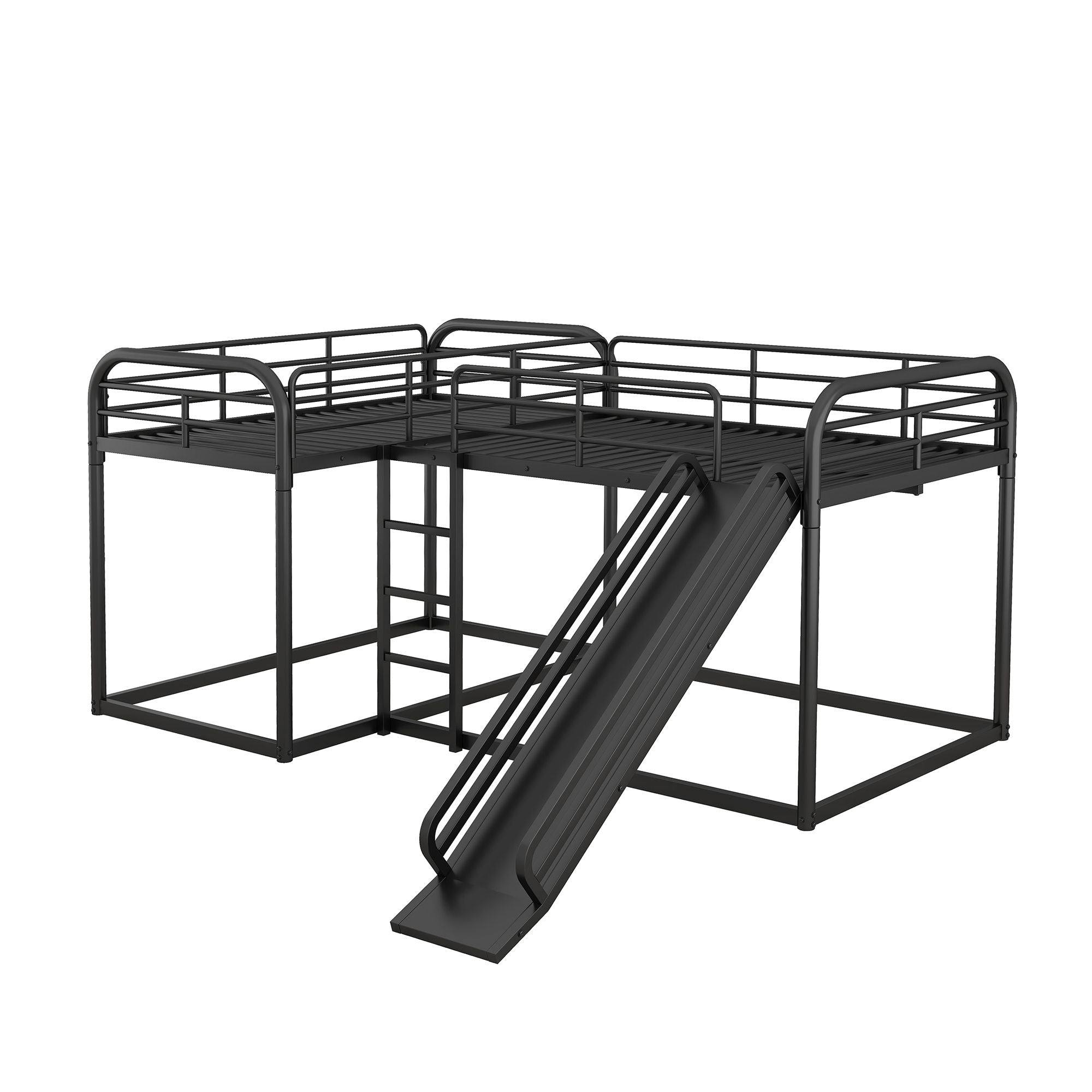Twin Bunk Bed with Slide & Ladder - Just Better Bunk Beds