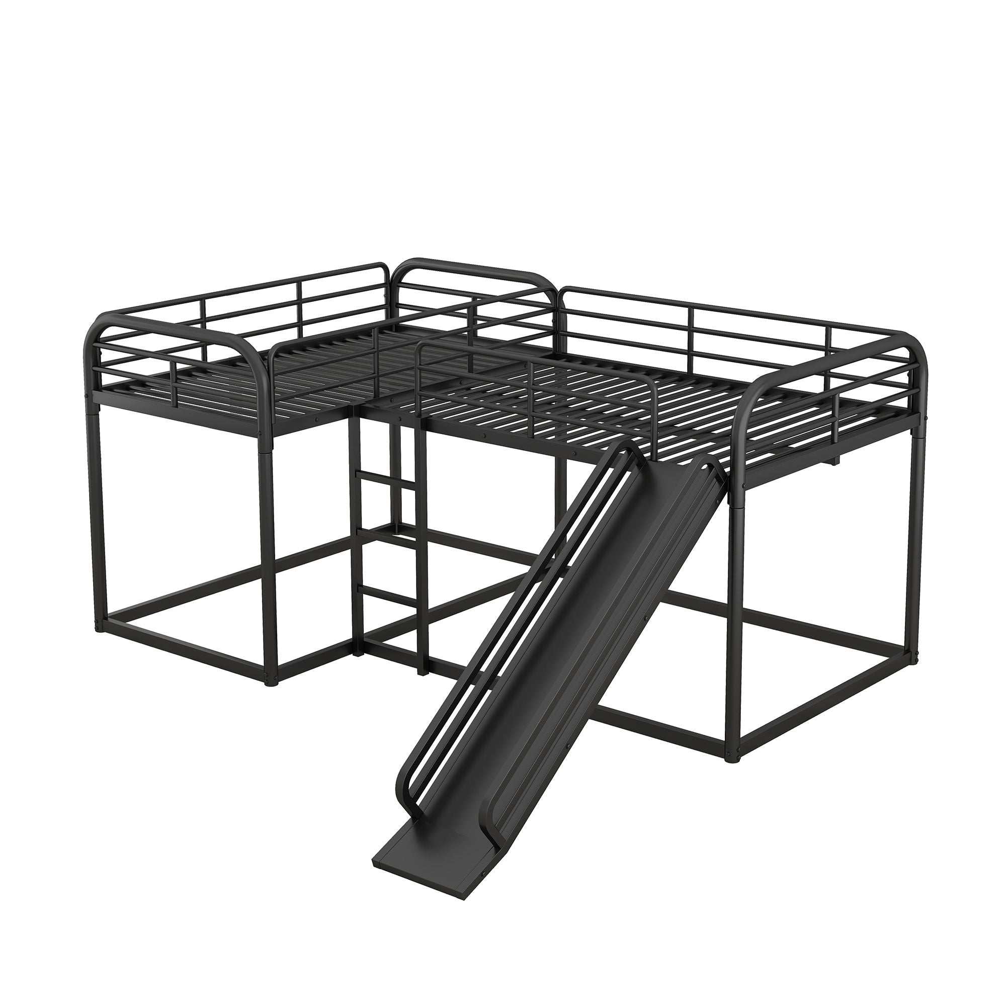 Twin Bunk Bed with Slide & Ladder - Just Better Bunk Beds