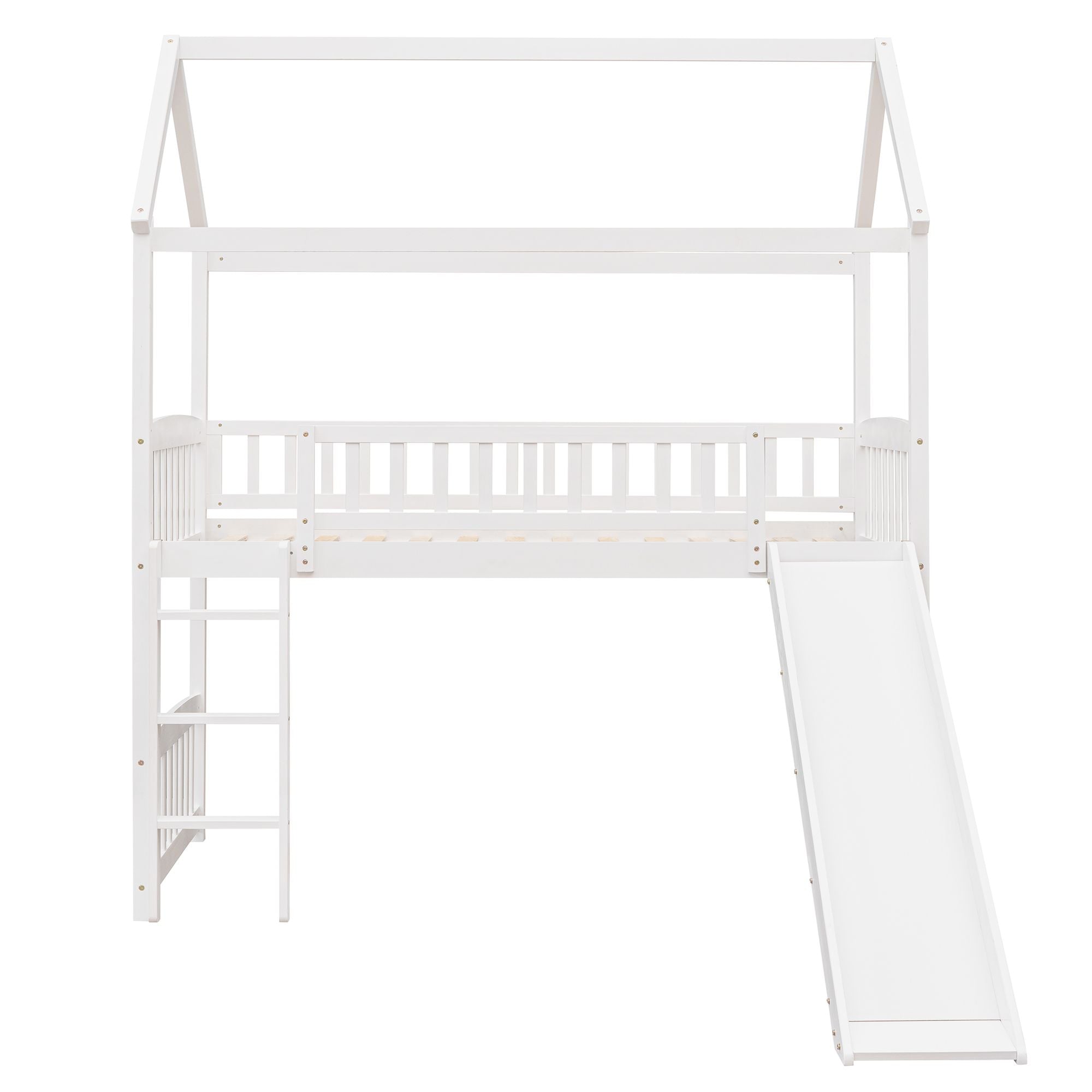 Twin Loft Bed with Slide & Ladder - Just Better Bunk Beds