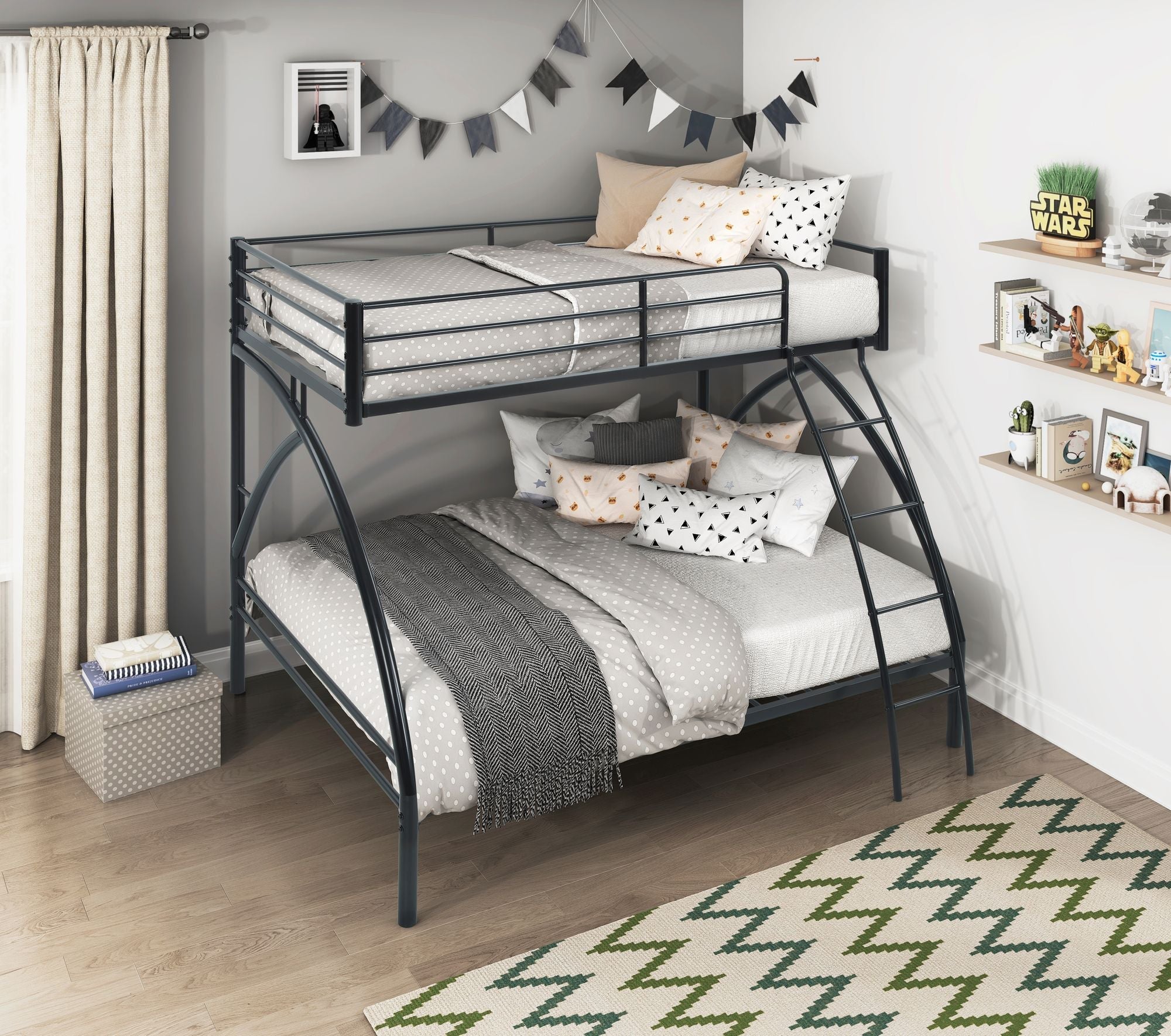 Twin Metal Bunk Bed - Black - Just Better Bunk Beds