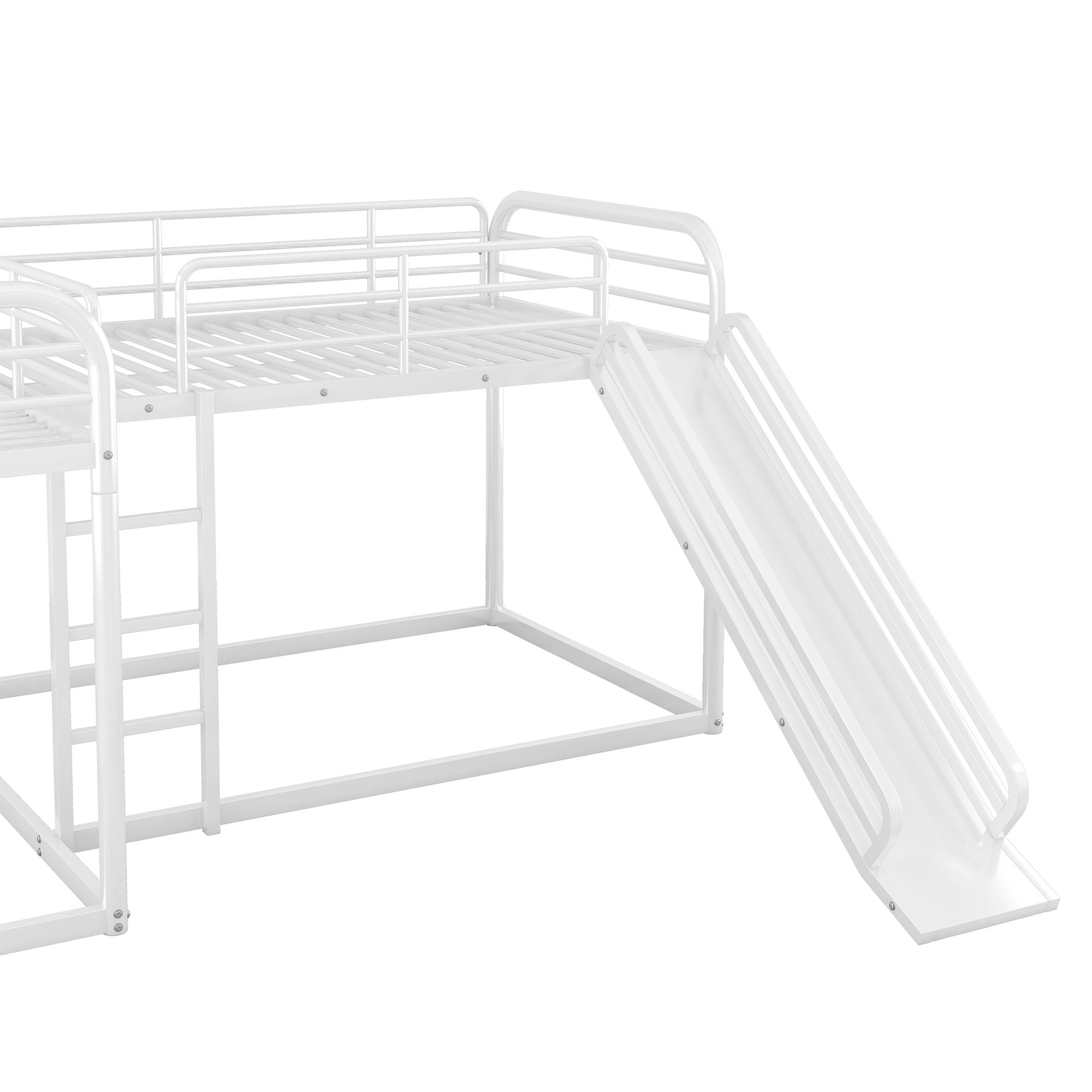 Twin Bunk Bed with Slide & Ladder - Just Better Bunk Beds