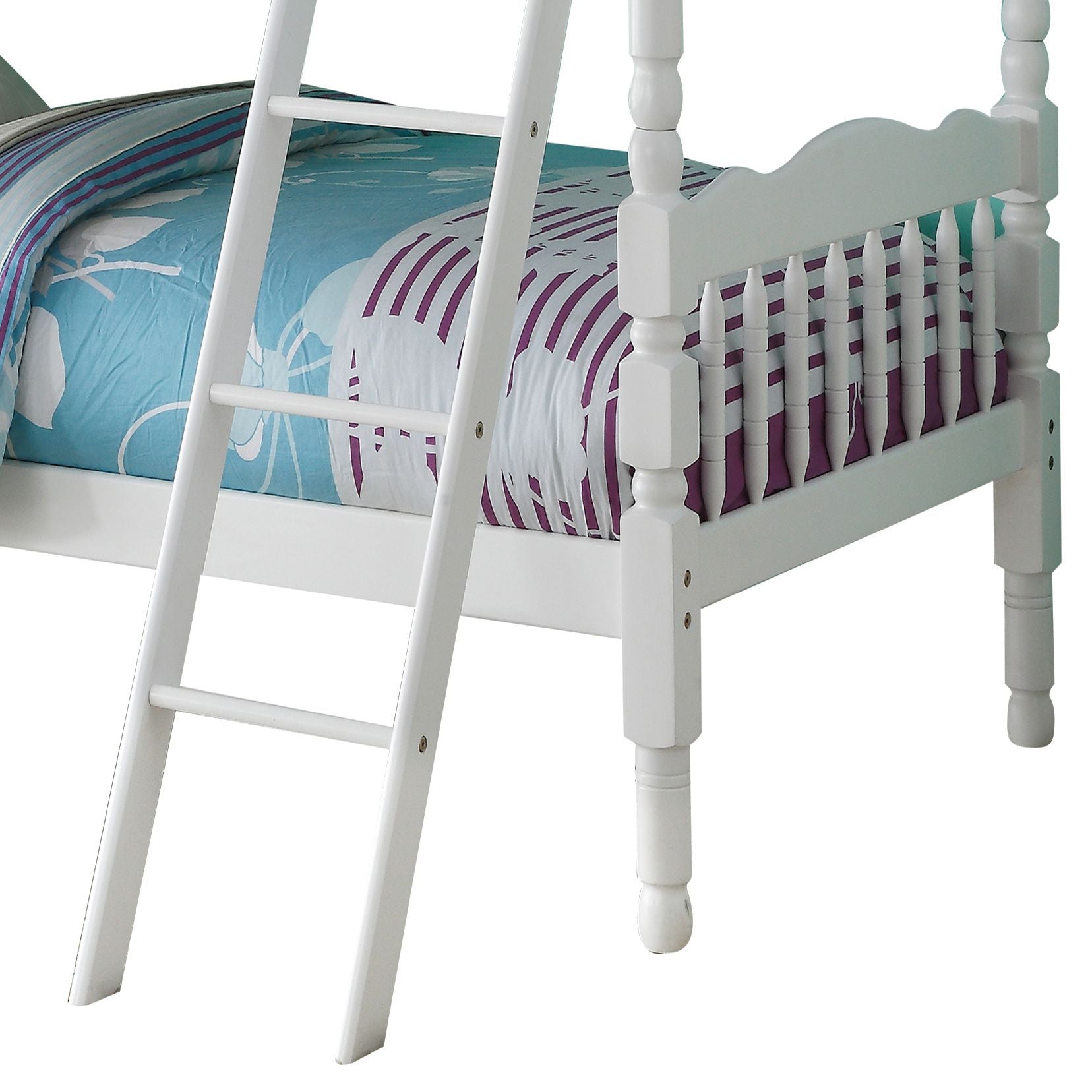 Twin Over Twin Bunk Bed - White - Just Better Bunk Beds