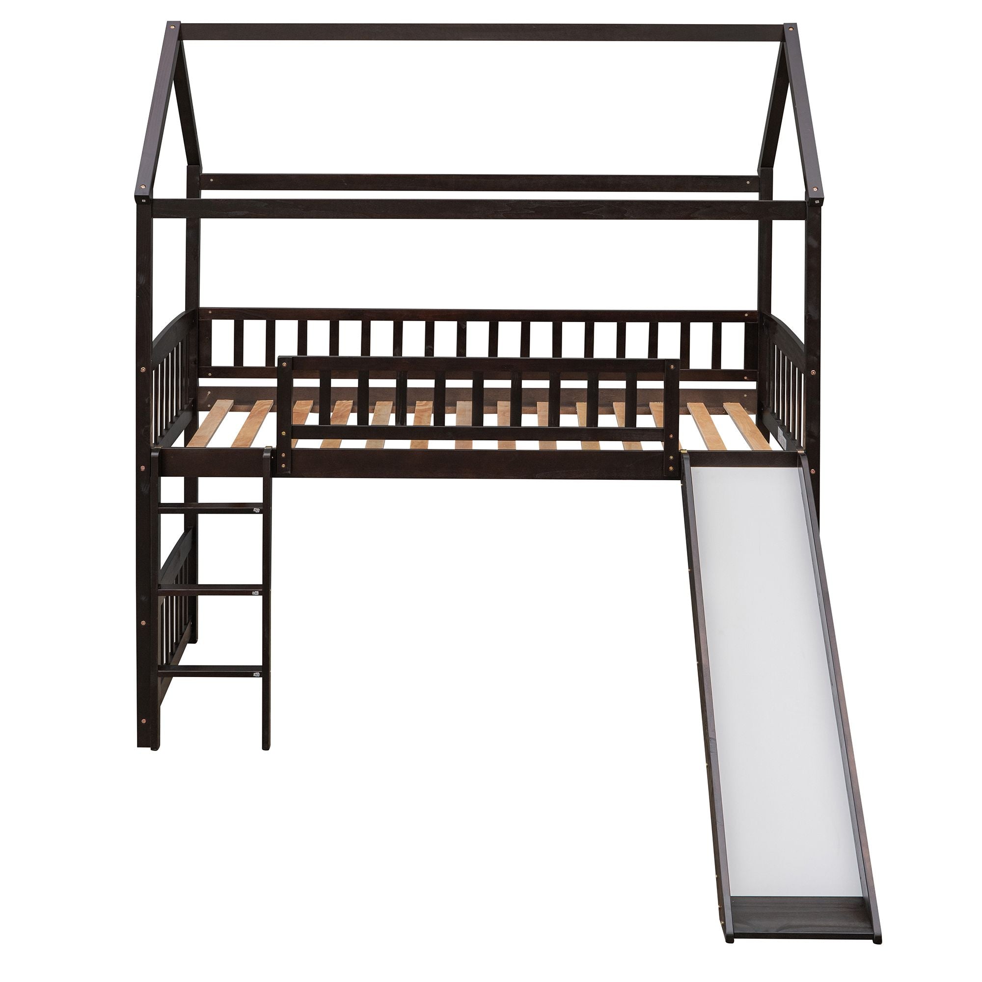 Twin Loft Bed with Slide & Ladder - Just Better Bunk Beds