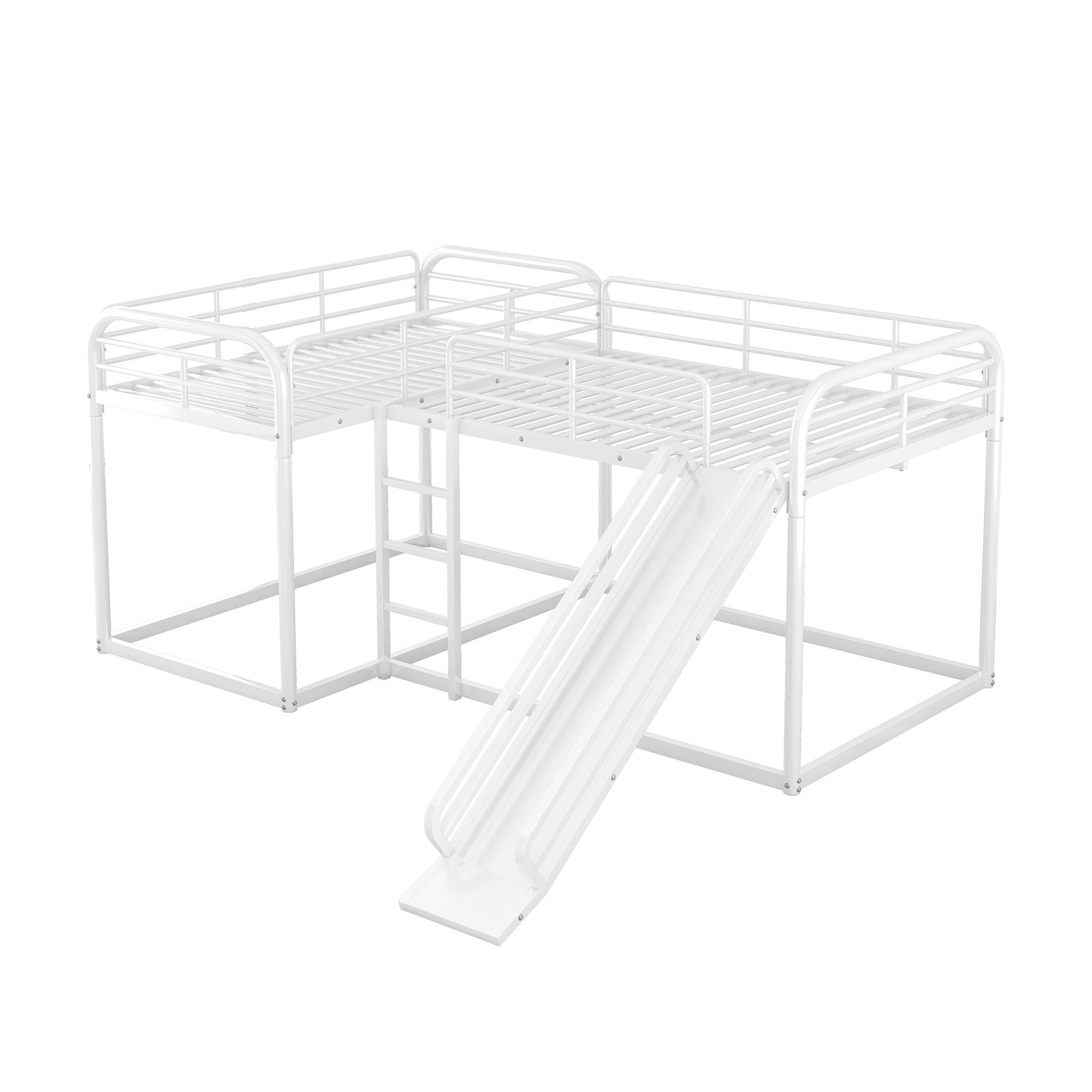 Twin Bunk Bed with Slide & Ladder - Just Better Bunk Beds