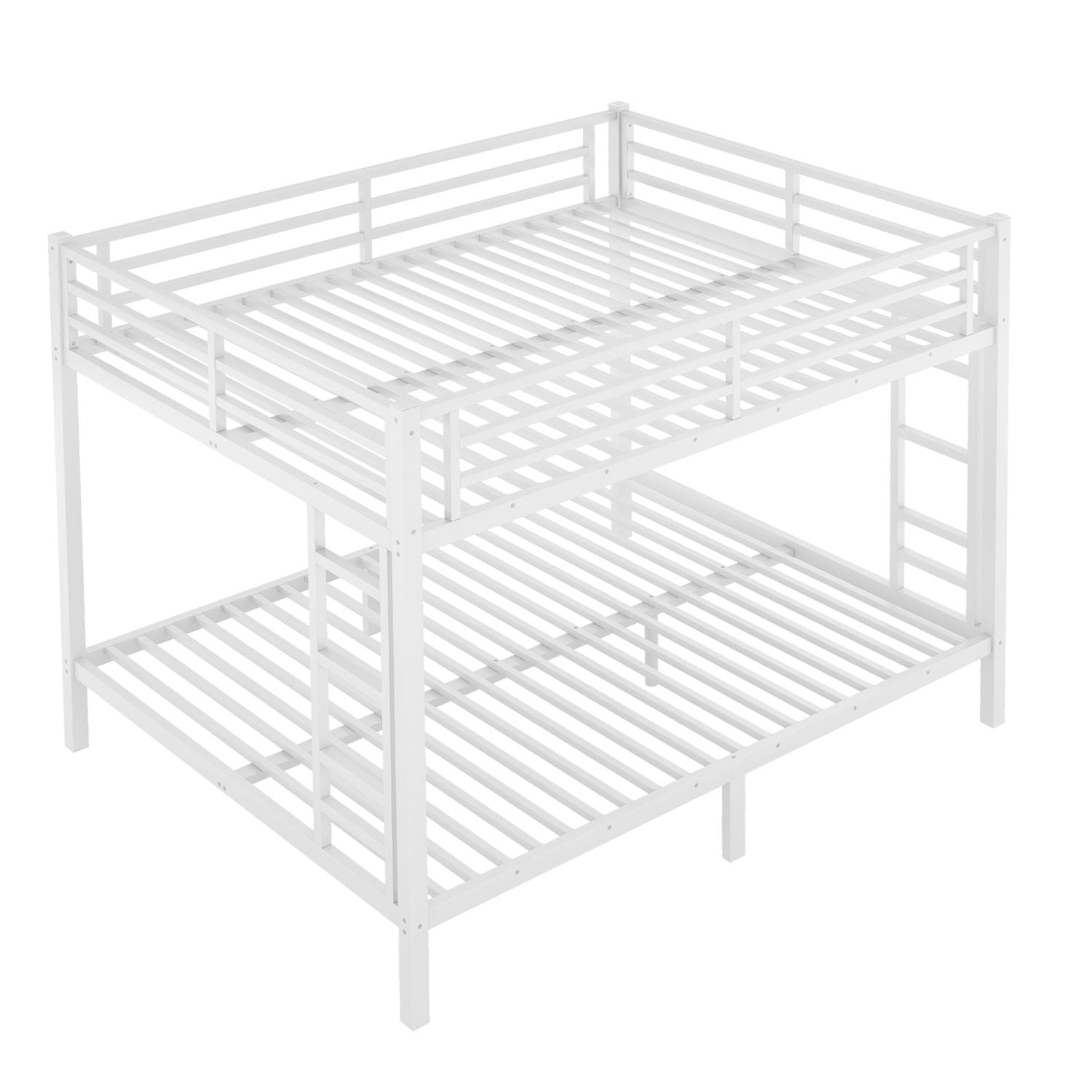Queen Metal Bunk Bed - White - Just Better Bunk Beds