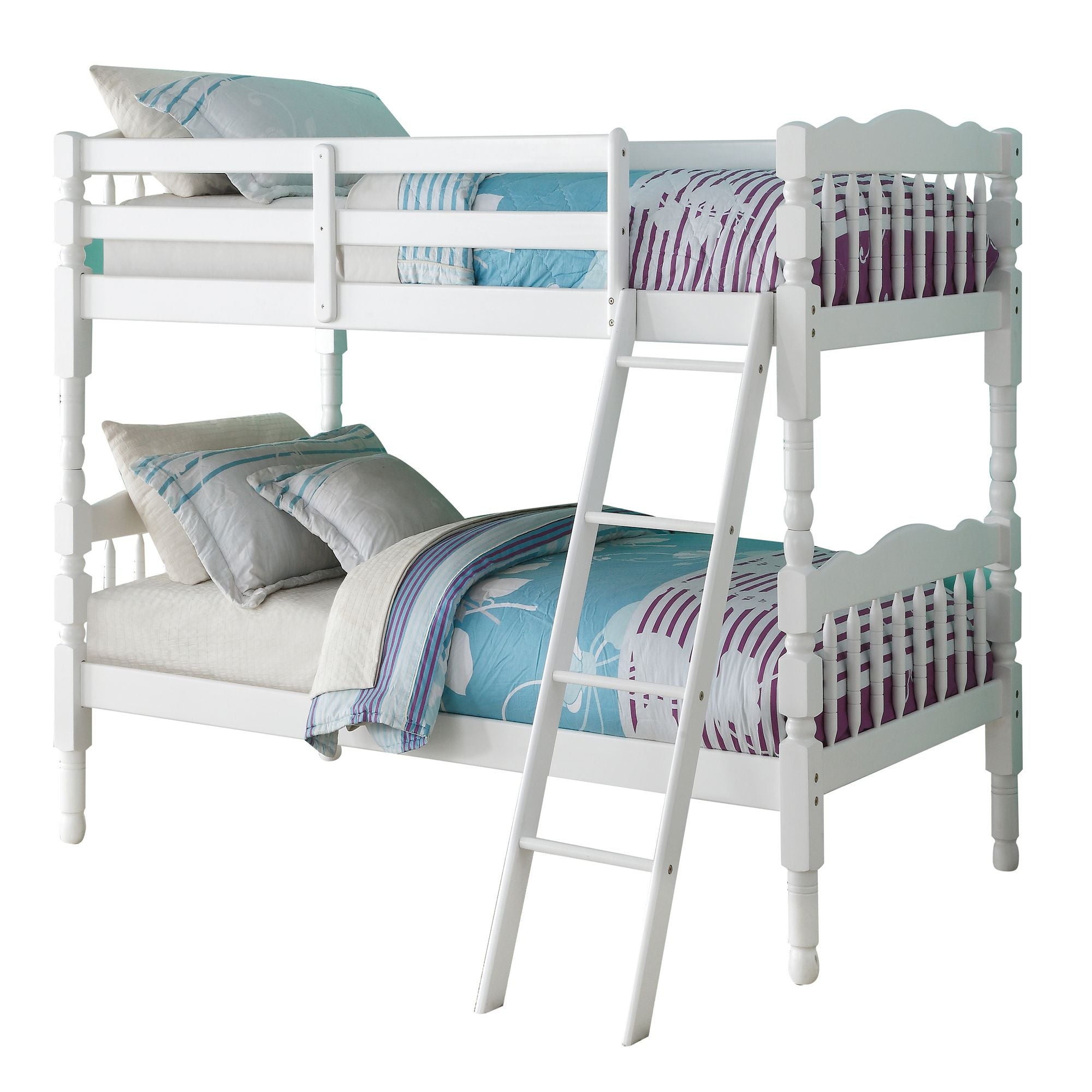 Twin Over Twin Bunk Bed - White - Just Better Bunk Beds