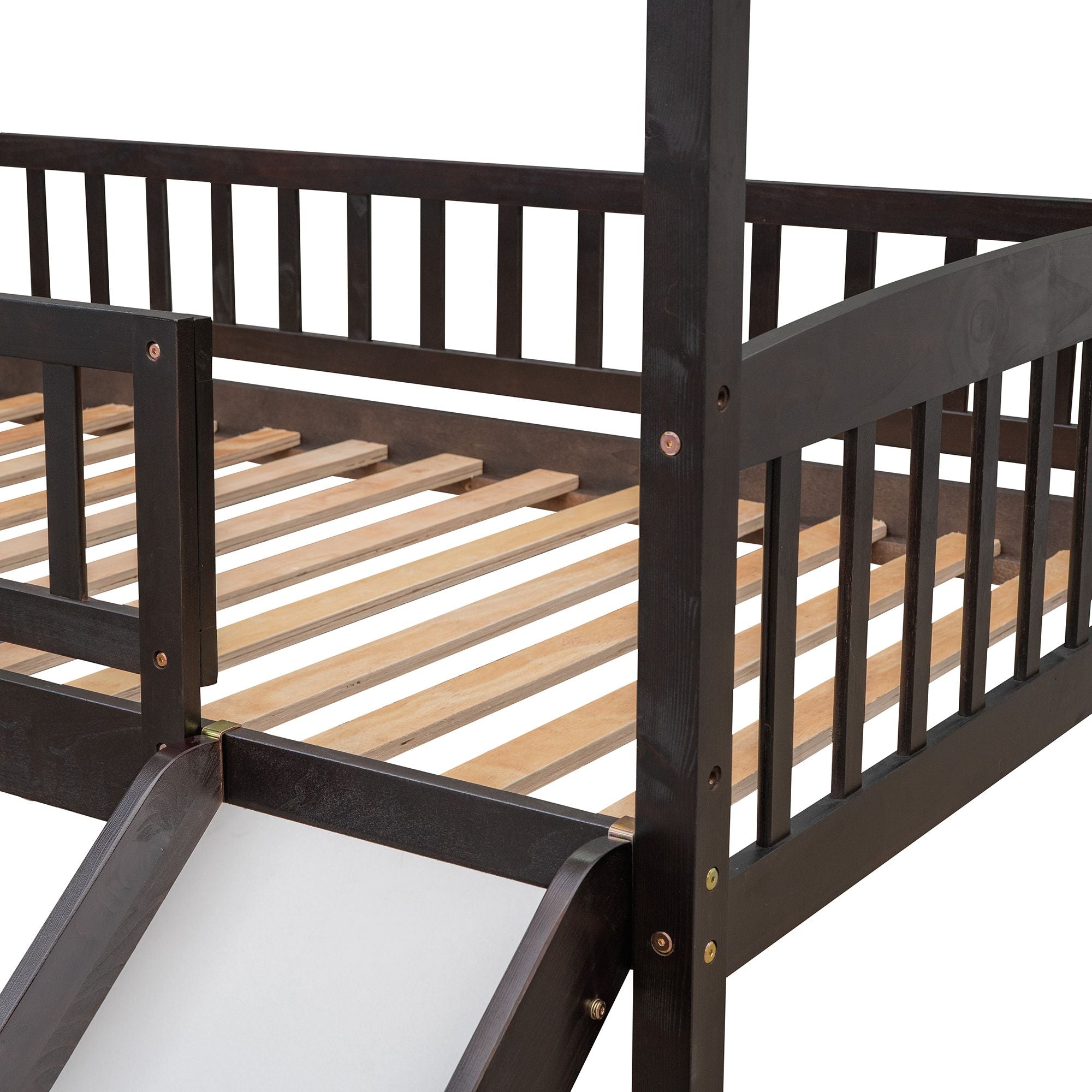 Twin Loft Bed with Slide & Ladder - Just Better Bunk Beds